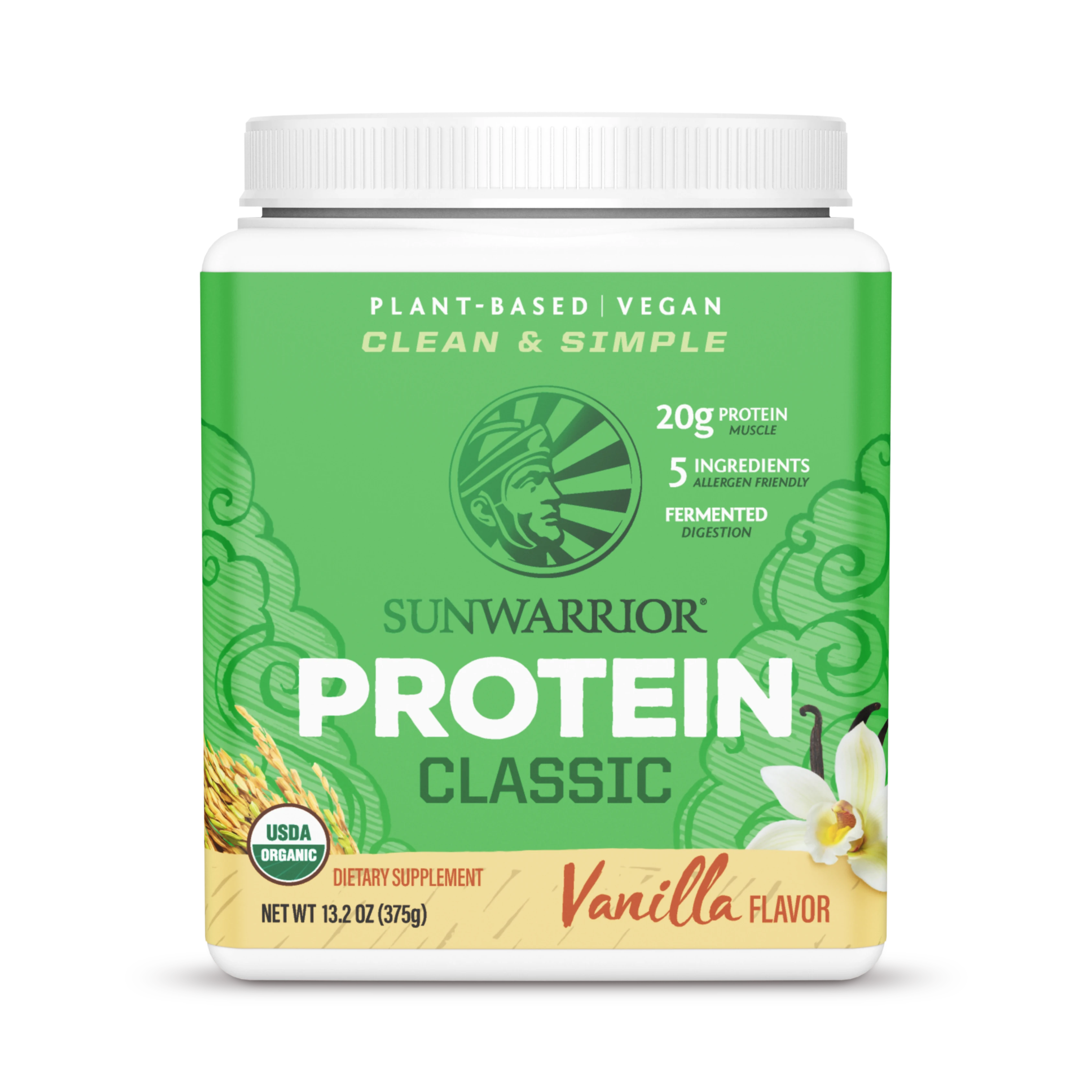 Sunwarrior, Classic Protein, Vanilla, 375 g