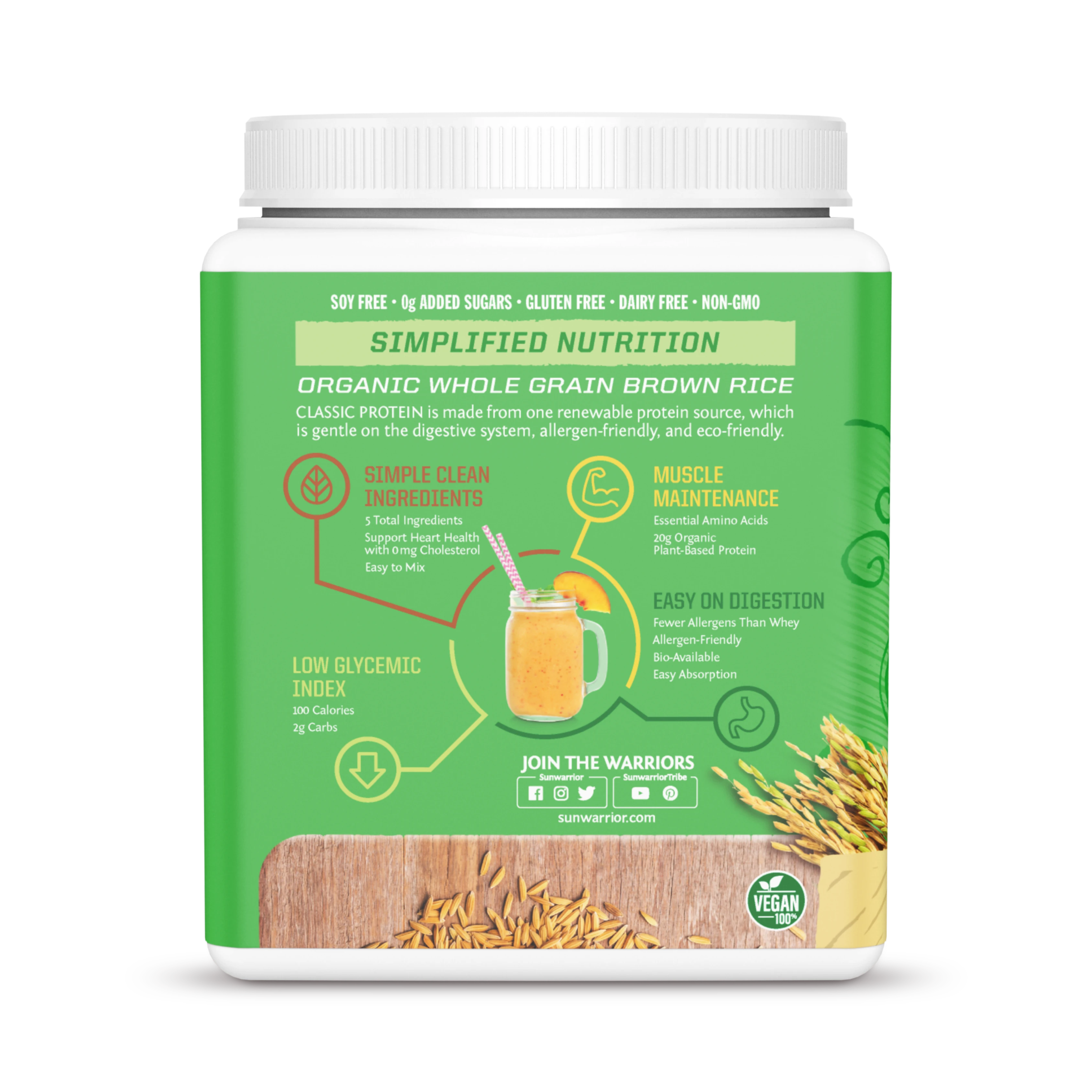 Sunwarrior, Classic Protein, Vanilla, 375 g