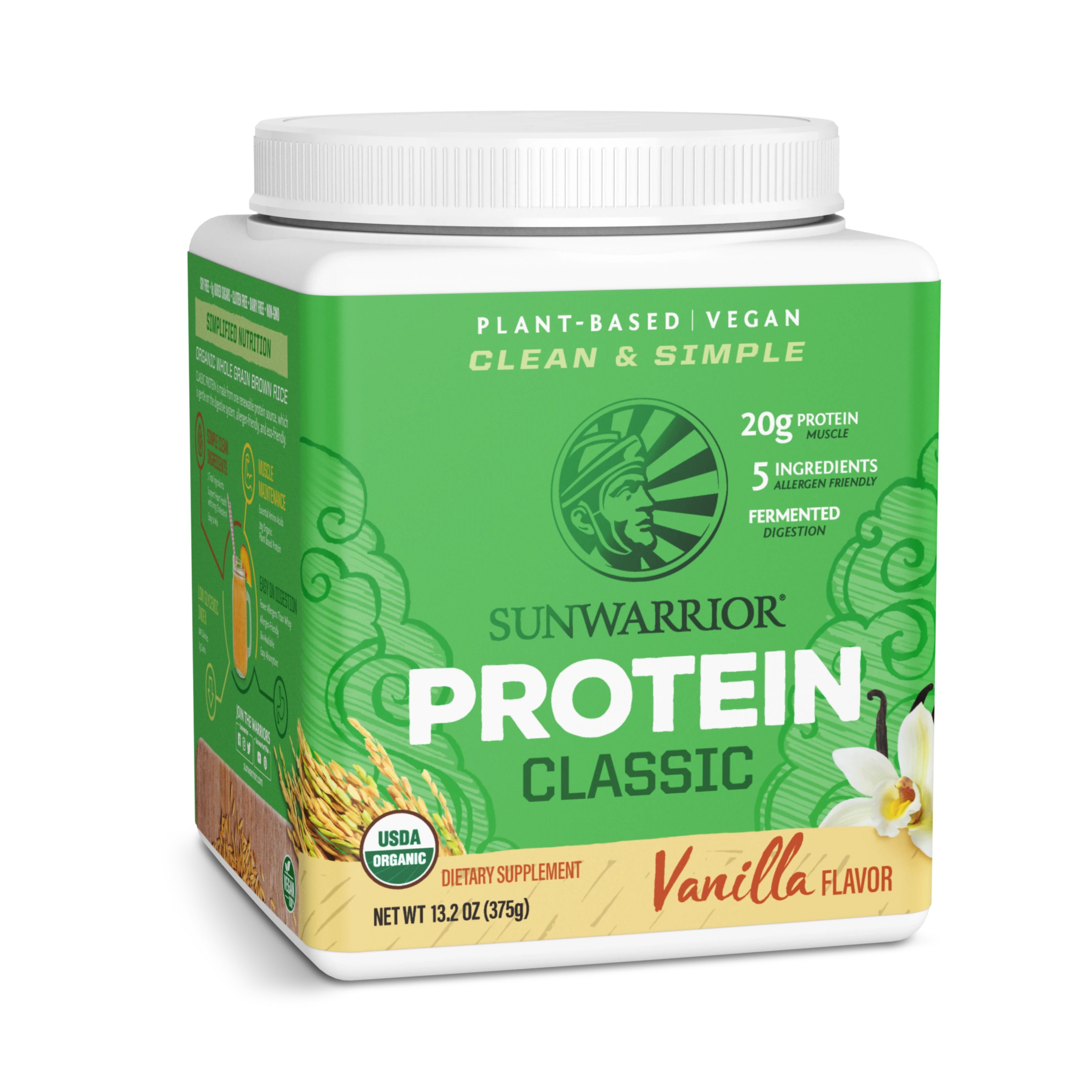 Sunwarrior, Classic Protein, Vanilla, 375 g