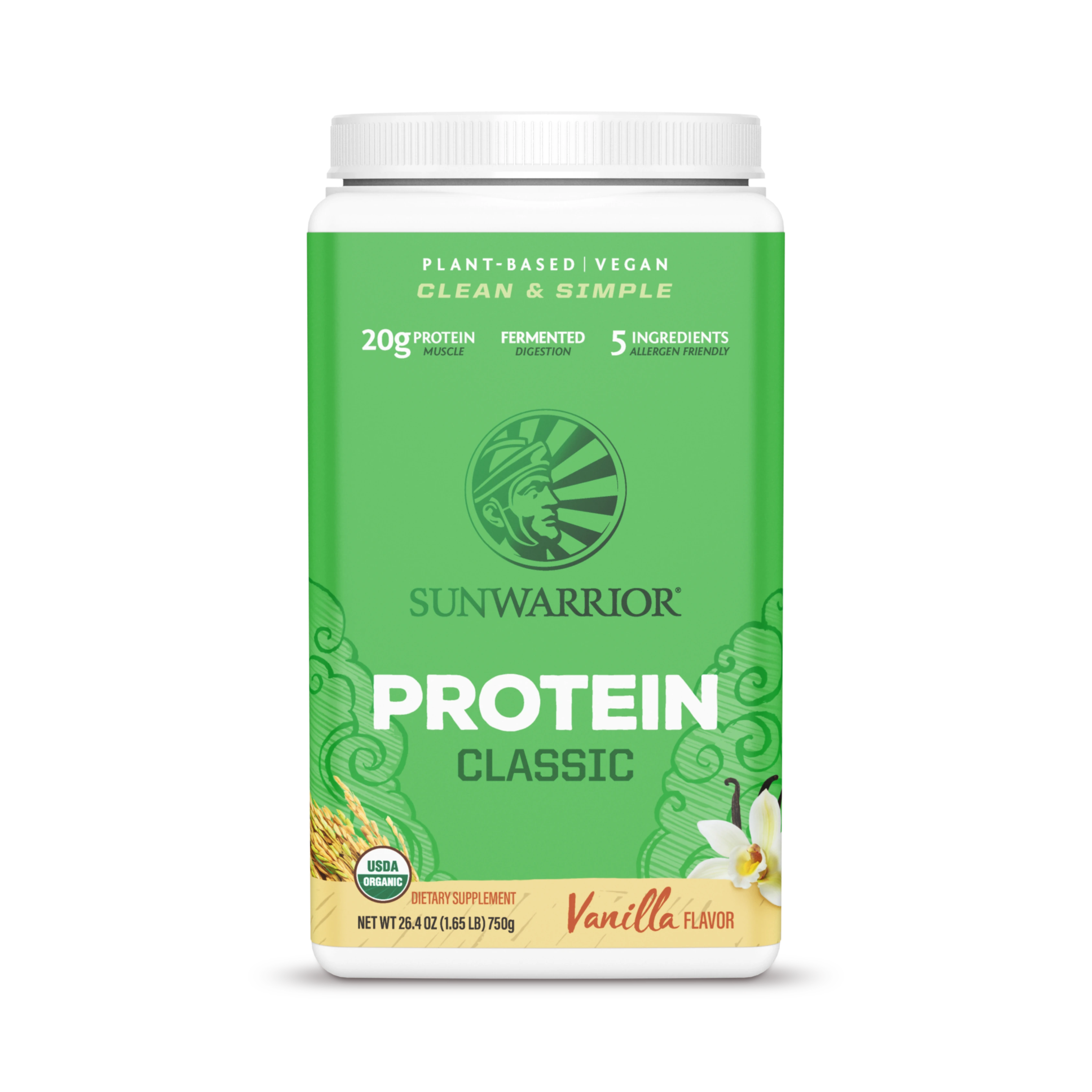 Sunwarrior, Classic Protein, Vanilla, 750 g