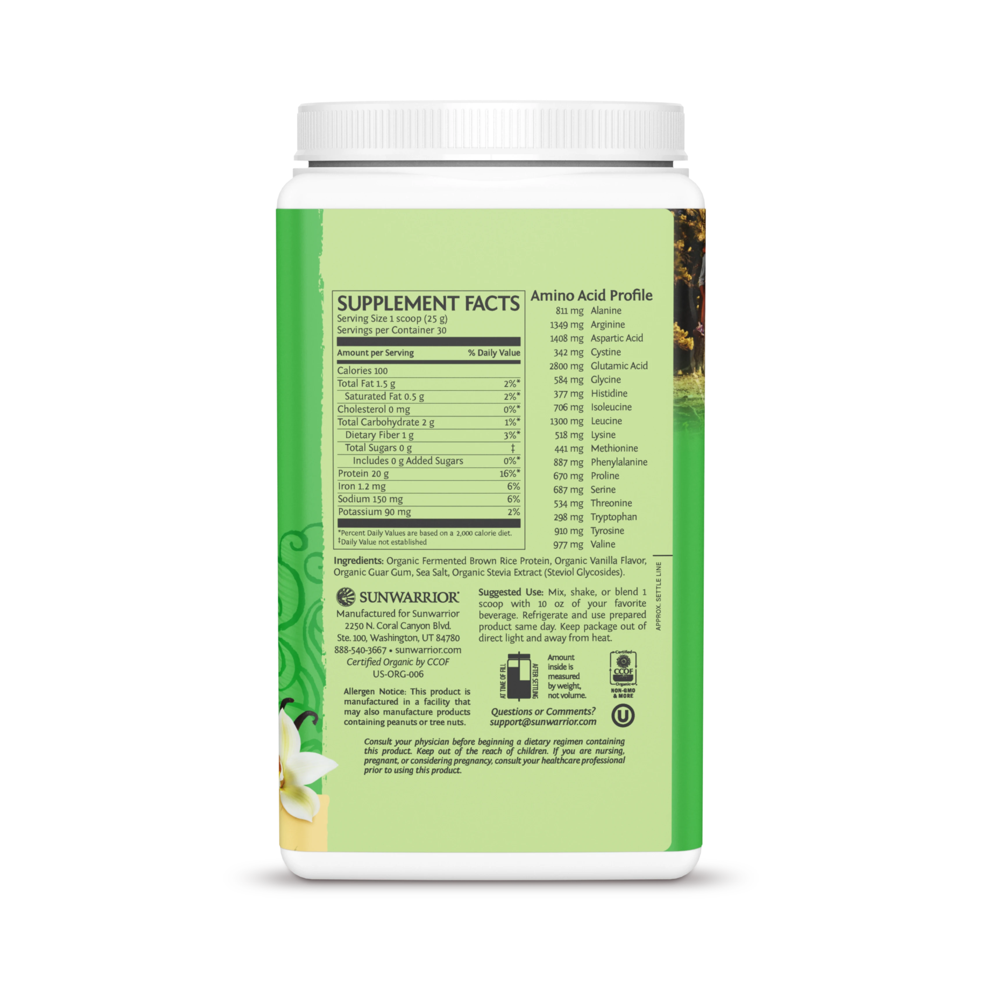 Sunwarrior, Classic Protein, Vanilla, 750 g