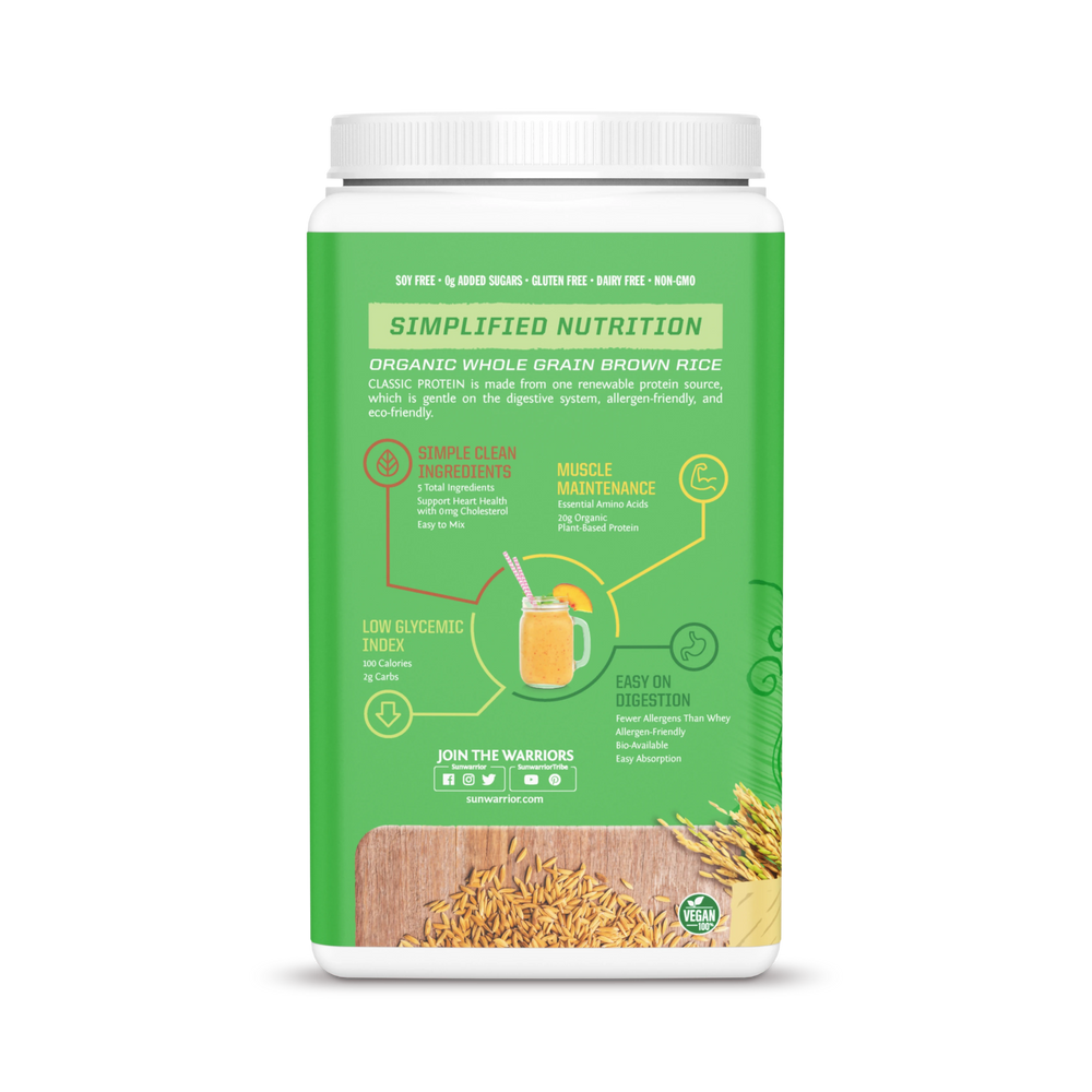 Sunwarrior, Classic Protein, Vanilla, 750 g