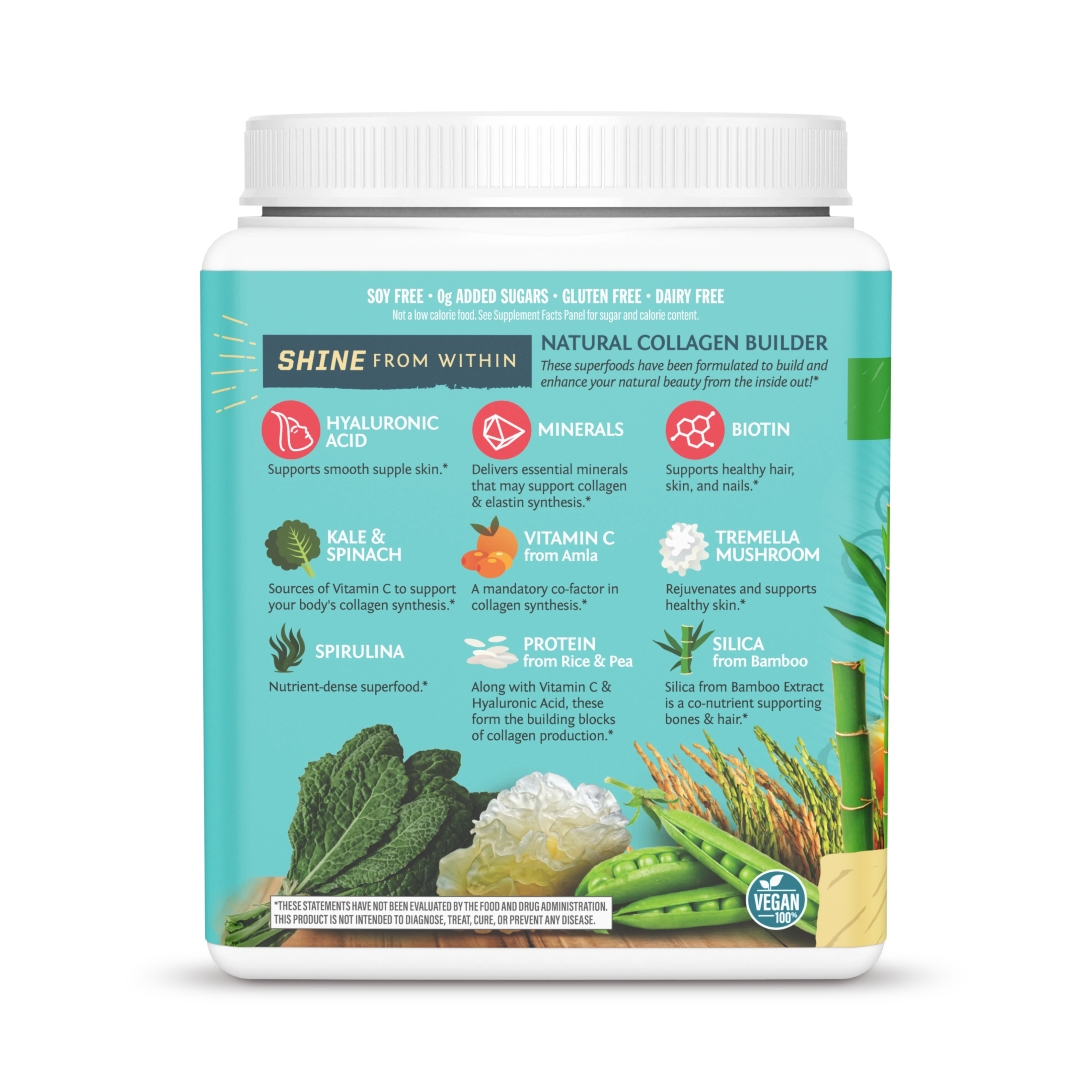 Sunwarrior, Collagen Building Protein Peptides, Tahitian Vanilla, 500 g