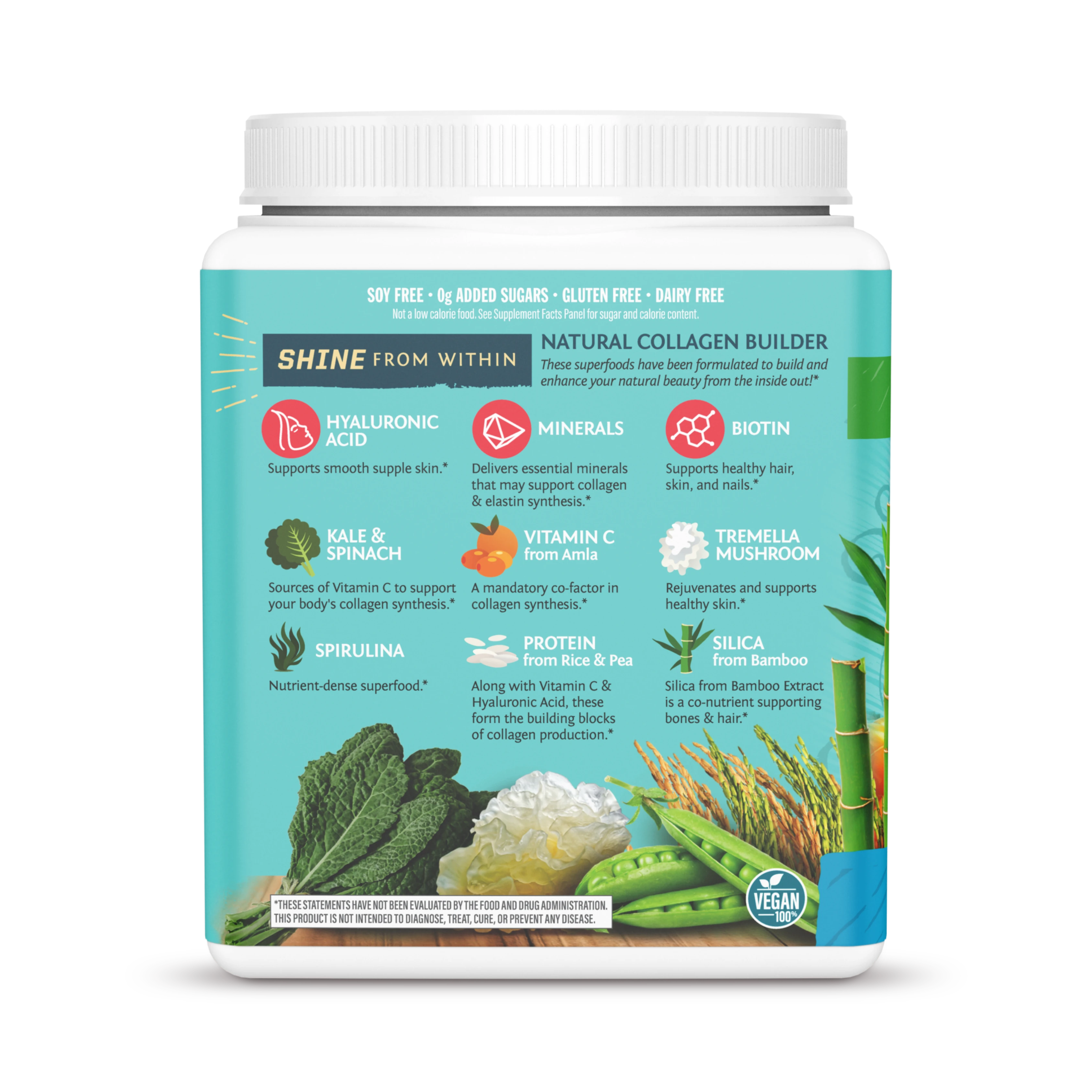 Sunwarrior, Collagen Building Protein Peptides, Unflavored, 500 g