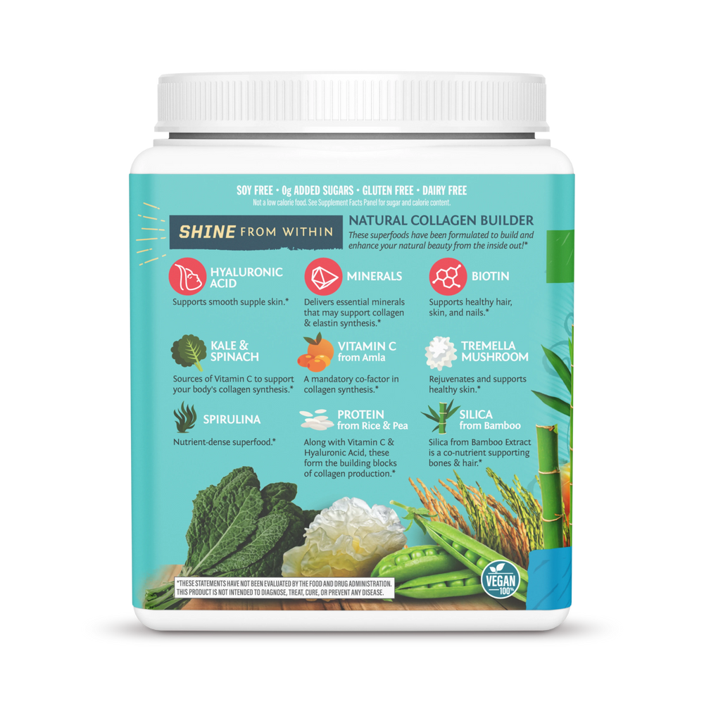 Sunwarrior, Collagen Building Protein Peptides, Unflavored, 500 g