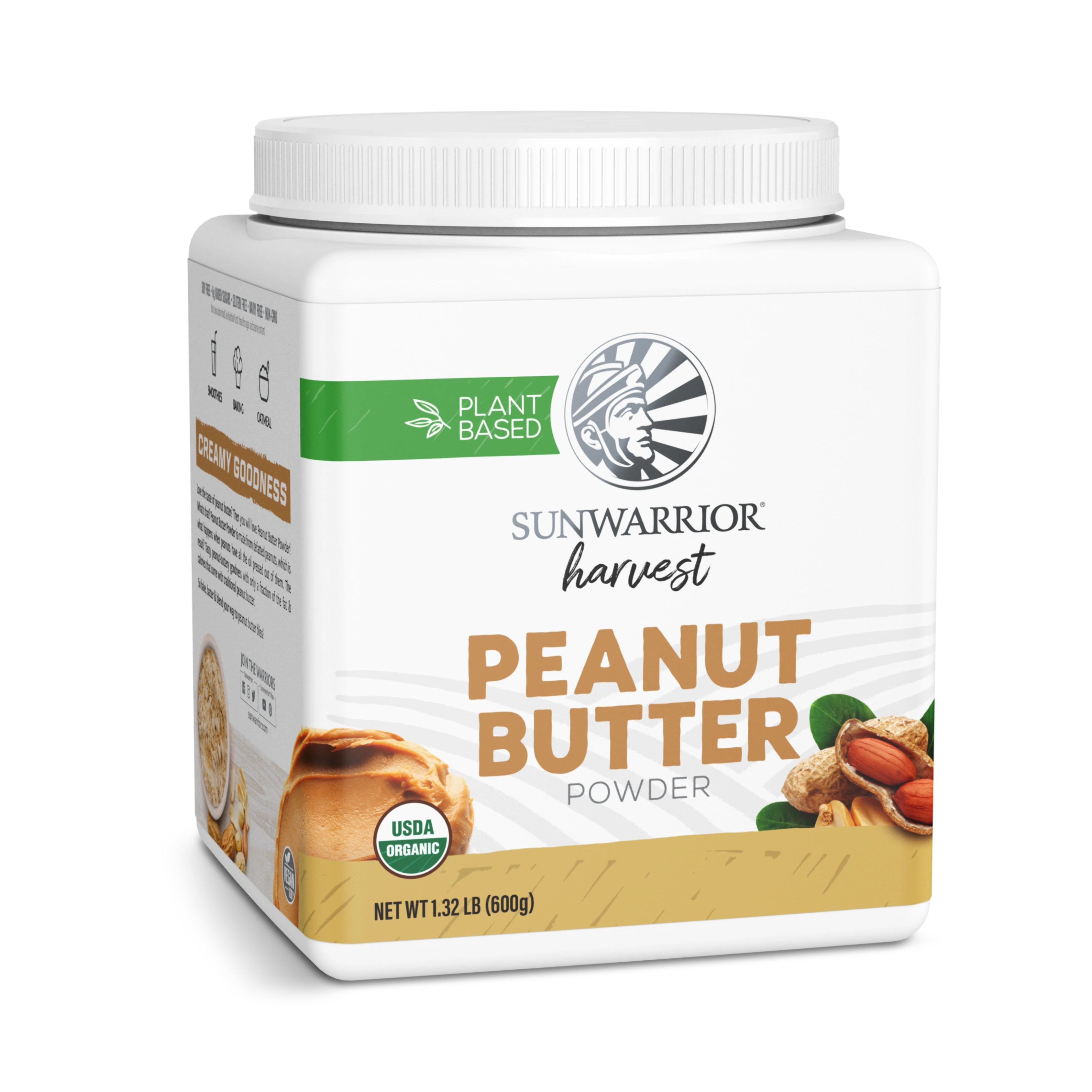 Sunwarrior, Harvest, Peanut Butter Powder, 600 g