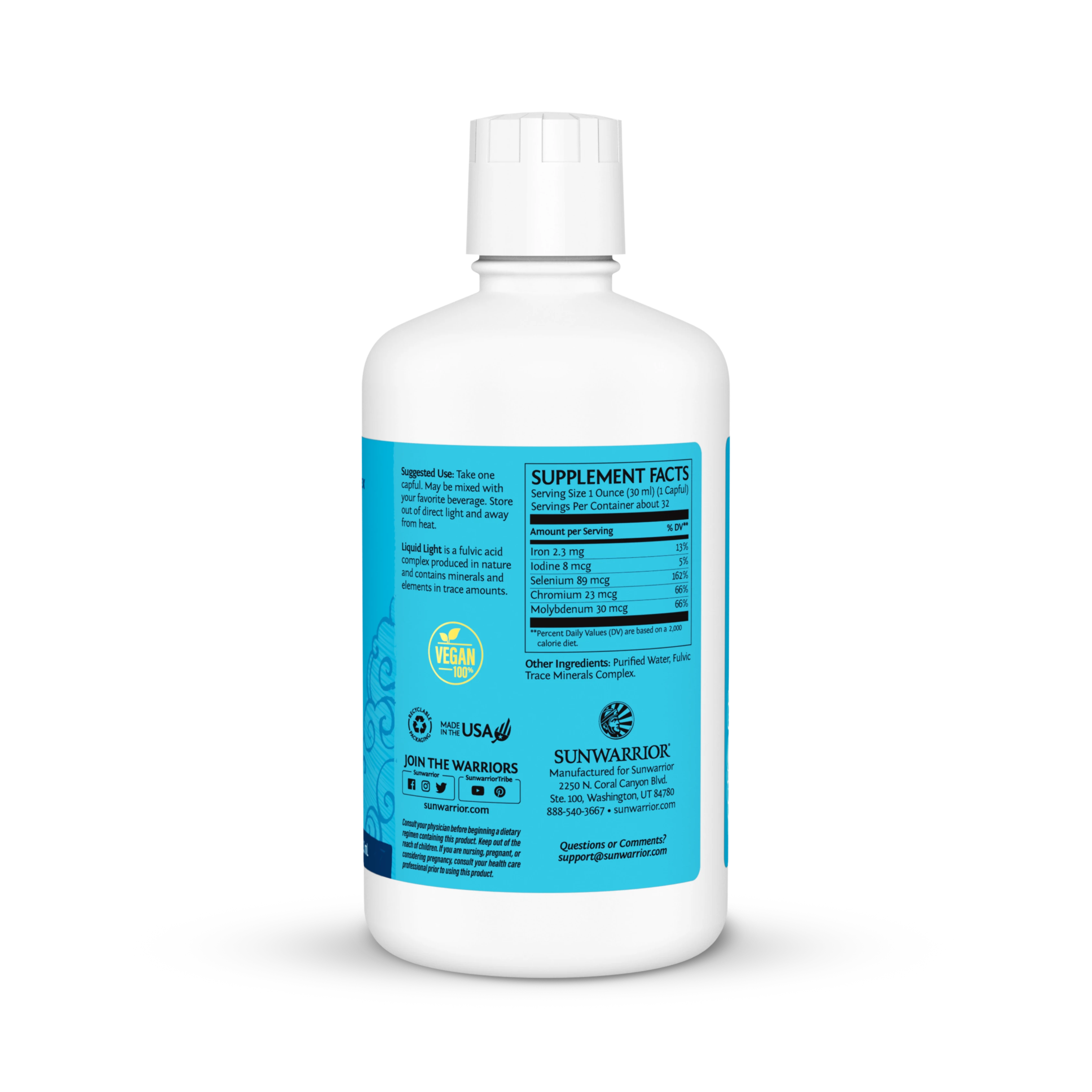 Sunwarrior, Liquid Light, Fulvic Acid Complex, 32 Fl Oz