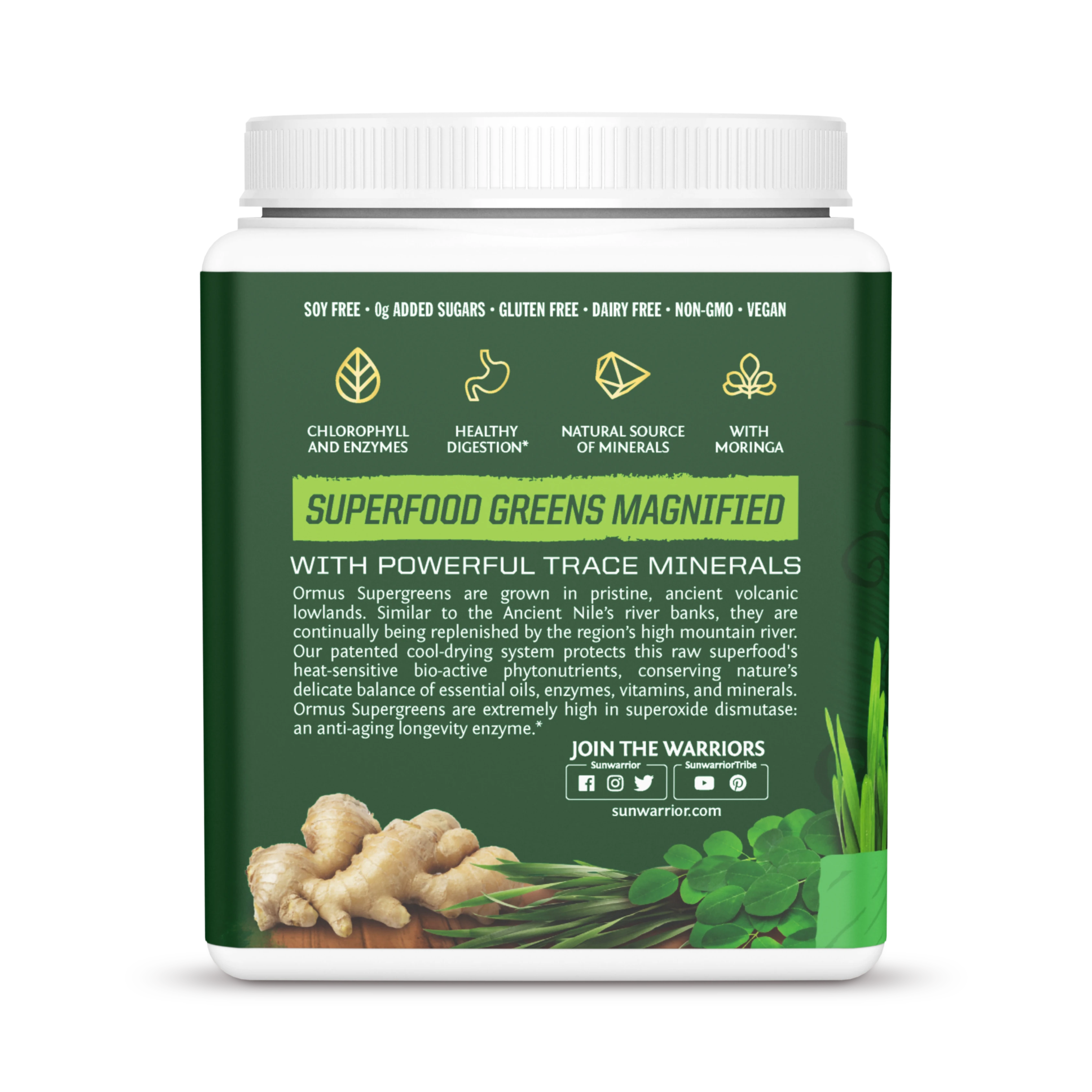 Sunwarrior, Ormus Supergreens, Unflavored, 450 g