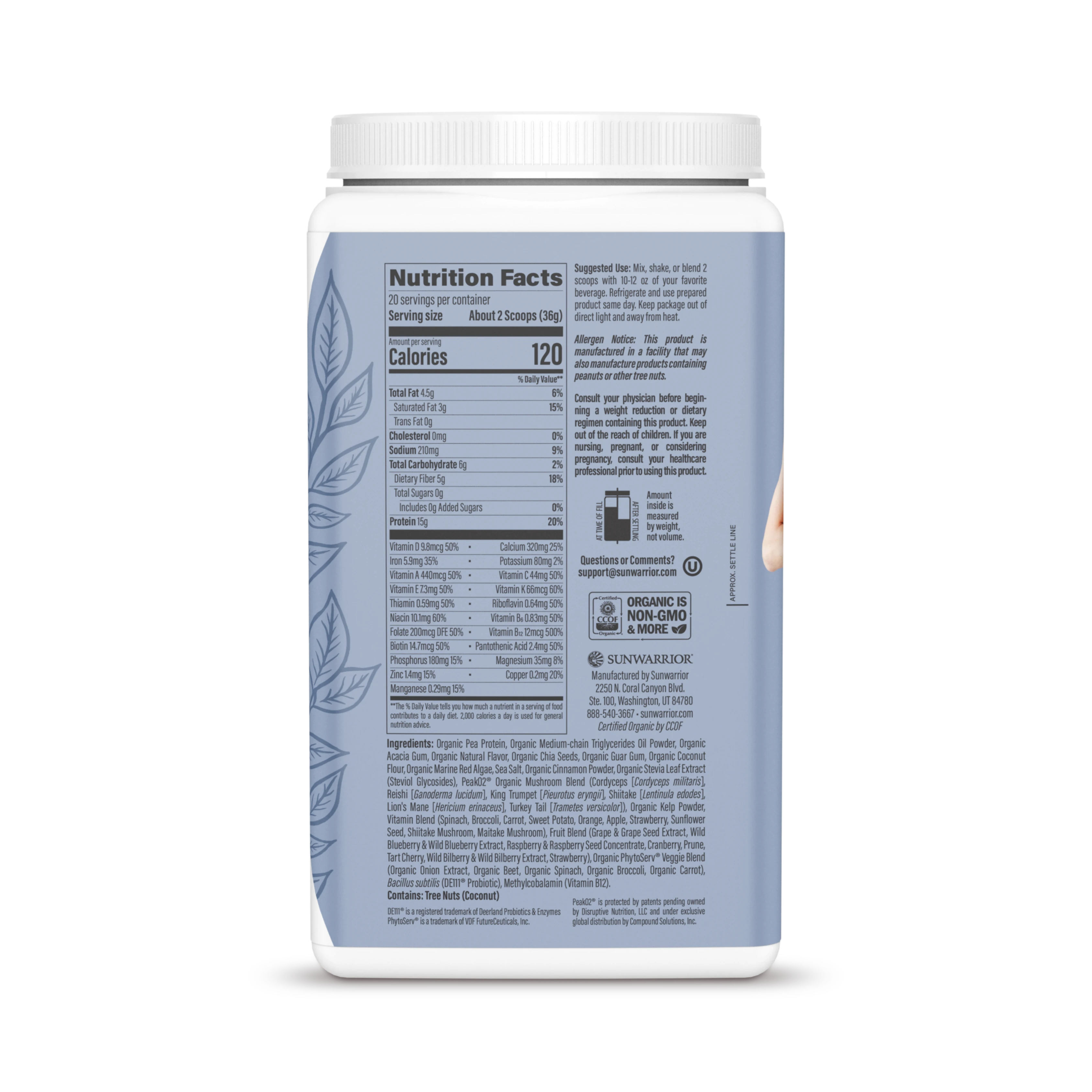 Sunwarrior, Shape, Lean Superfood Shake, Snickerdoodle, 720 g