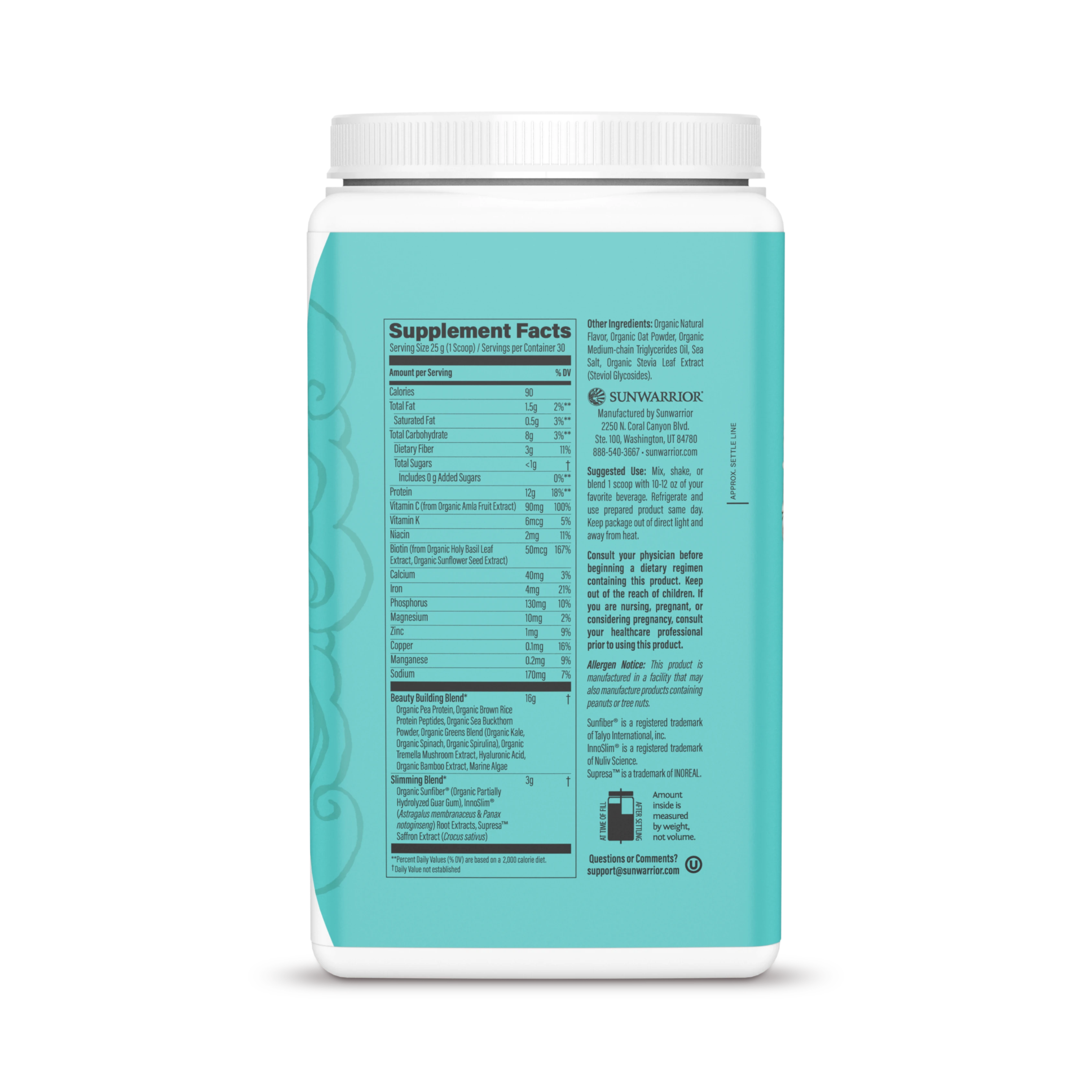Sunwarrior, Shape, Slim Collagen Boost, Vanilla, 750 g