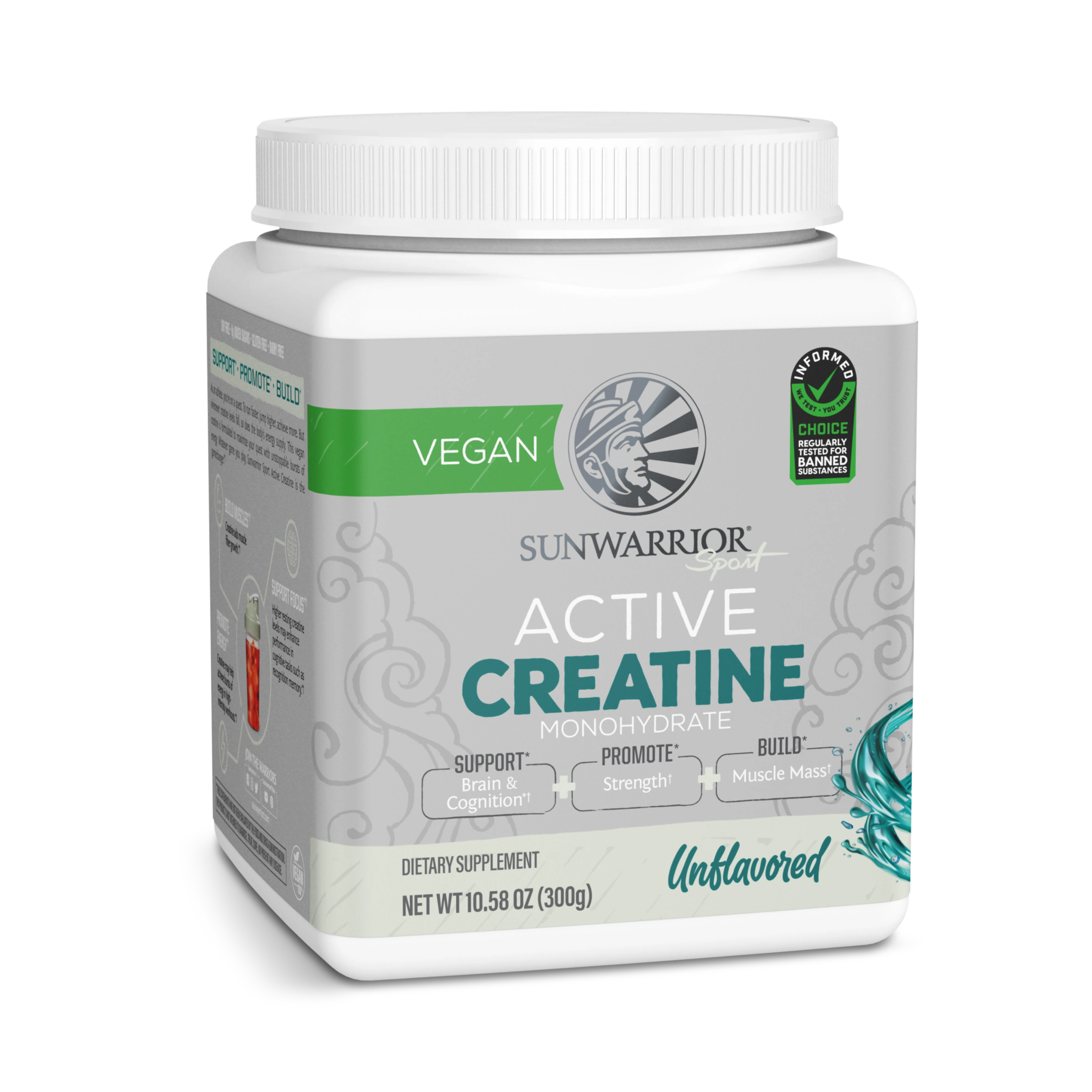 Sunwarrior, Sport, Active Creatine Monohydrate, Unflavored, 300 g