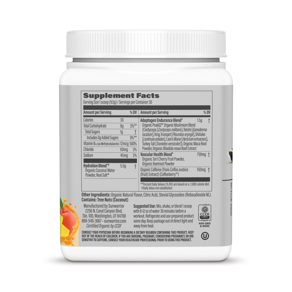 Sunwarrior, Sport, Active Energy Pre Workout, Peachy Mango, 285 g
