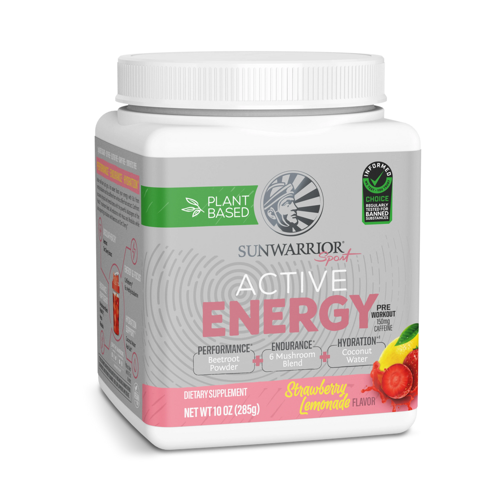 Sunwarrior, Sport, Active Energy Preworkout, Strawberry Lemonade, 285 g