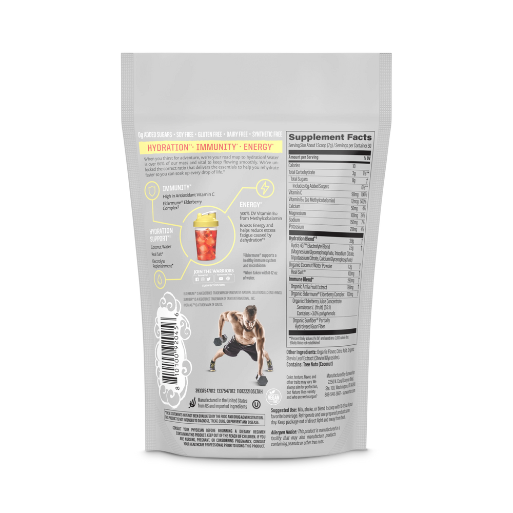 Sunwarrior, Sport, Active Hydration, Strawberry Lemon Twist, 210 g