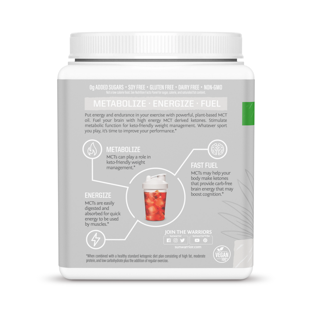 Sunwarrior, Sport, Active MCT Oil Powder, Unflavored, 360 g
