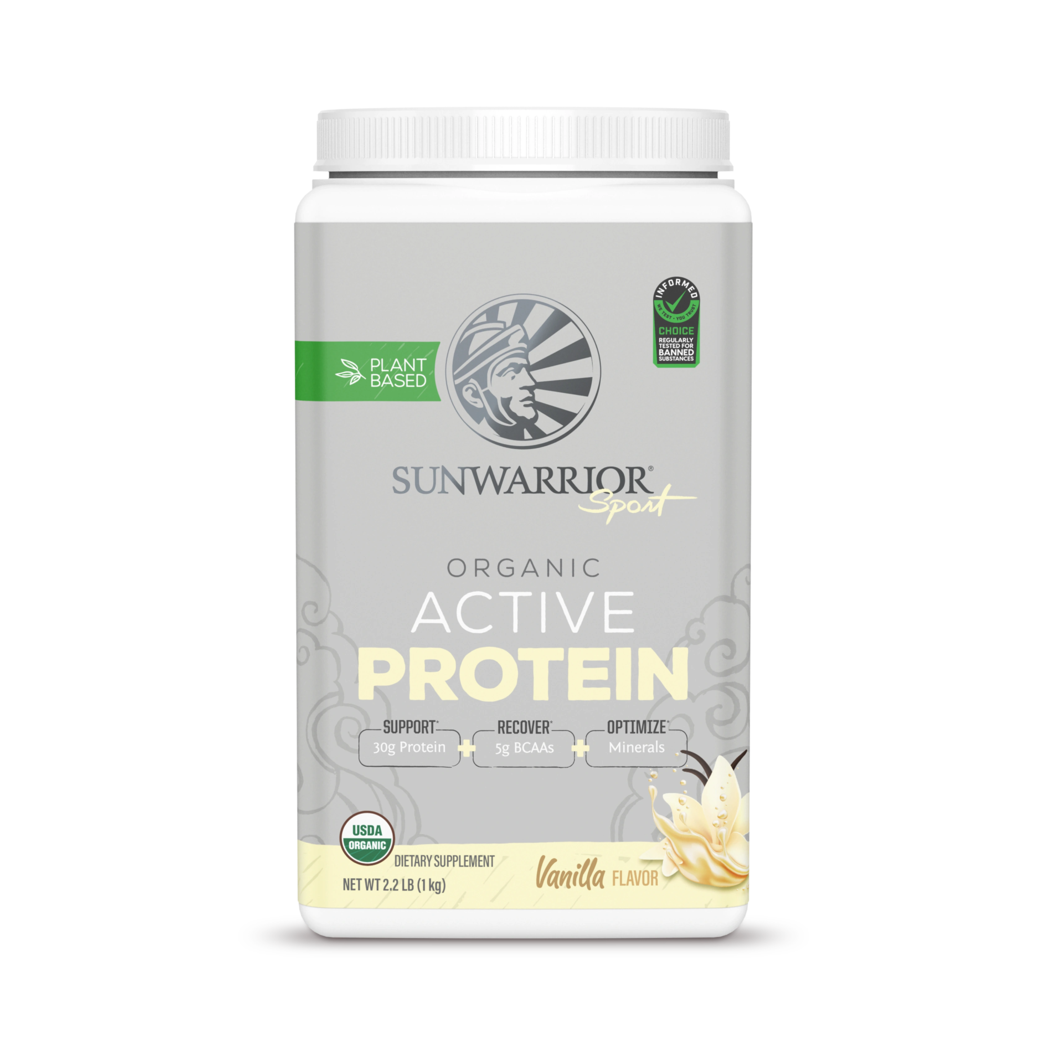 Sunwarrior, Sport, Organic Active Protein, Vanilla, 1 kg