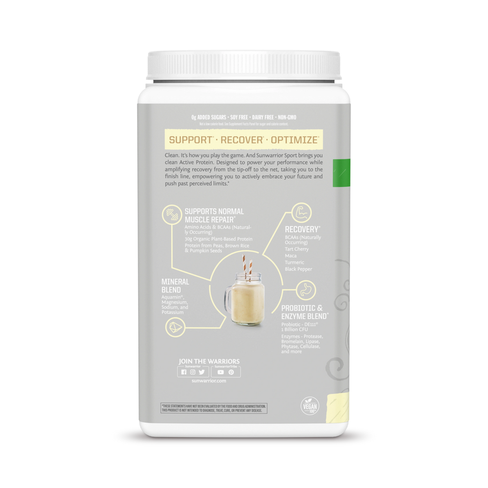Sunwarrior, Sport, Organic Active Protein, Vanilla, 1 kg