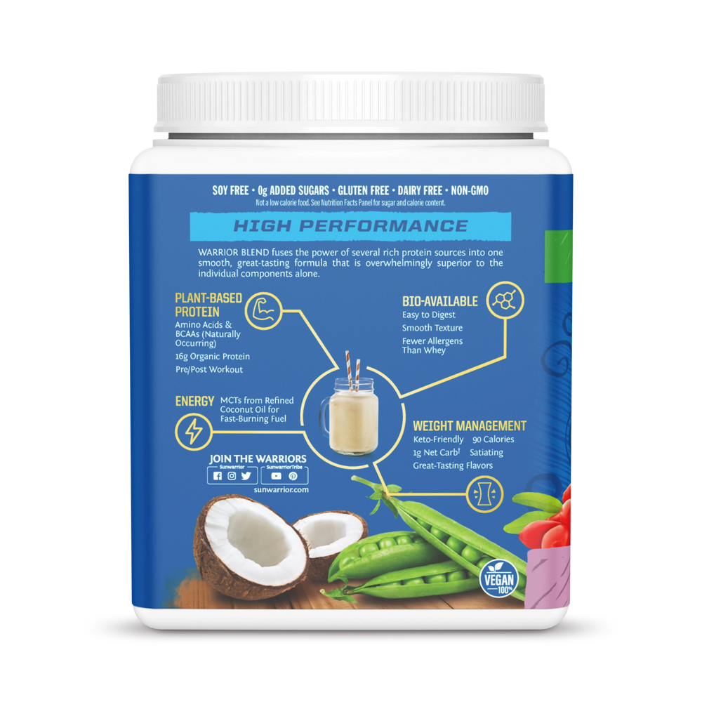 Sunwarrior, Warrior Blend, Protein, Berry, 375 g