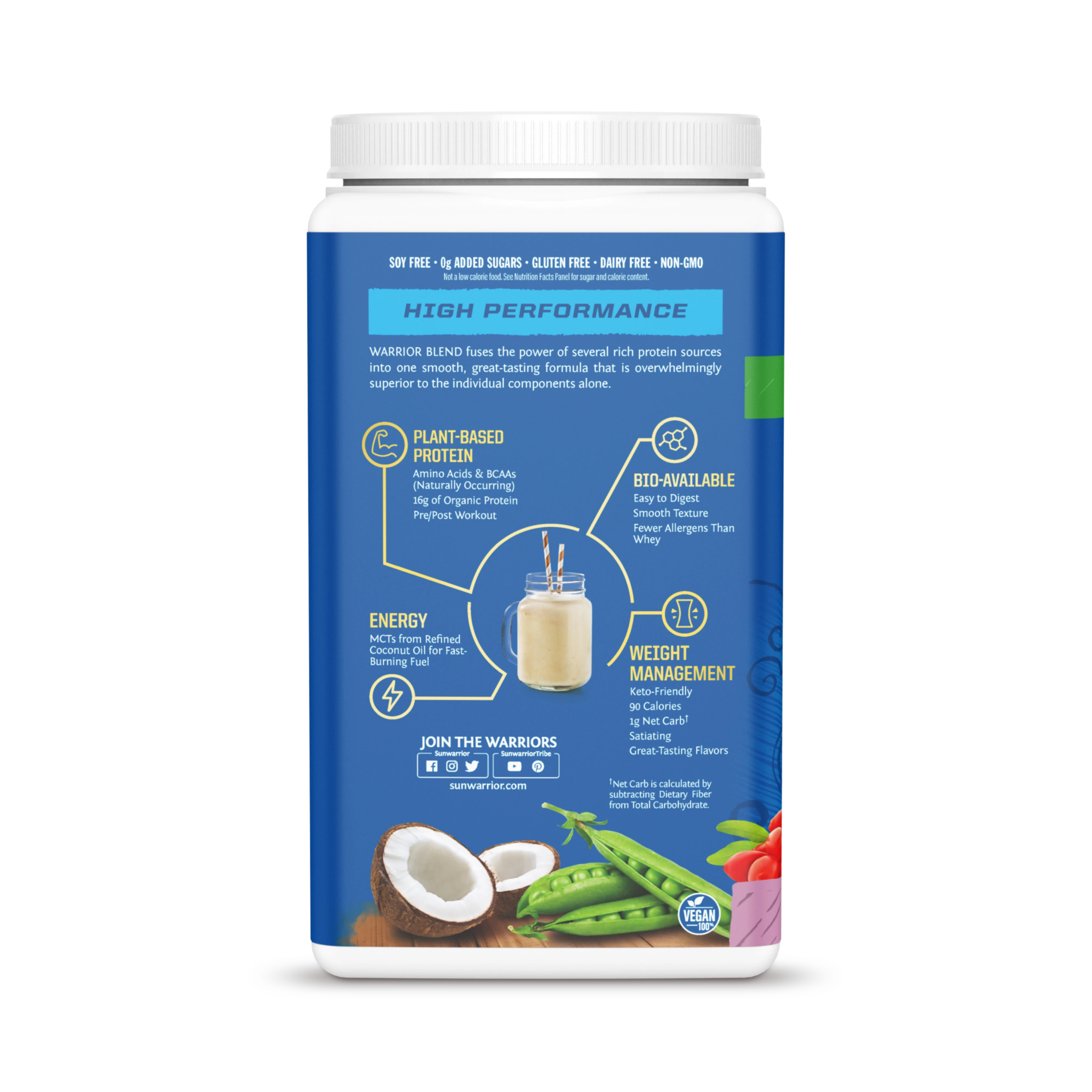 Sunwarrior, Warrior Blend, Protein, Berry, 750 g