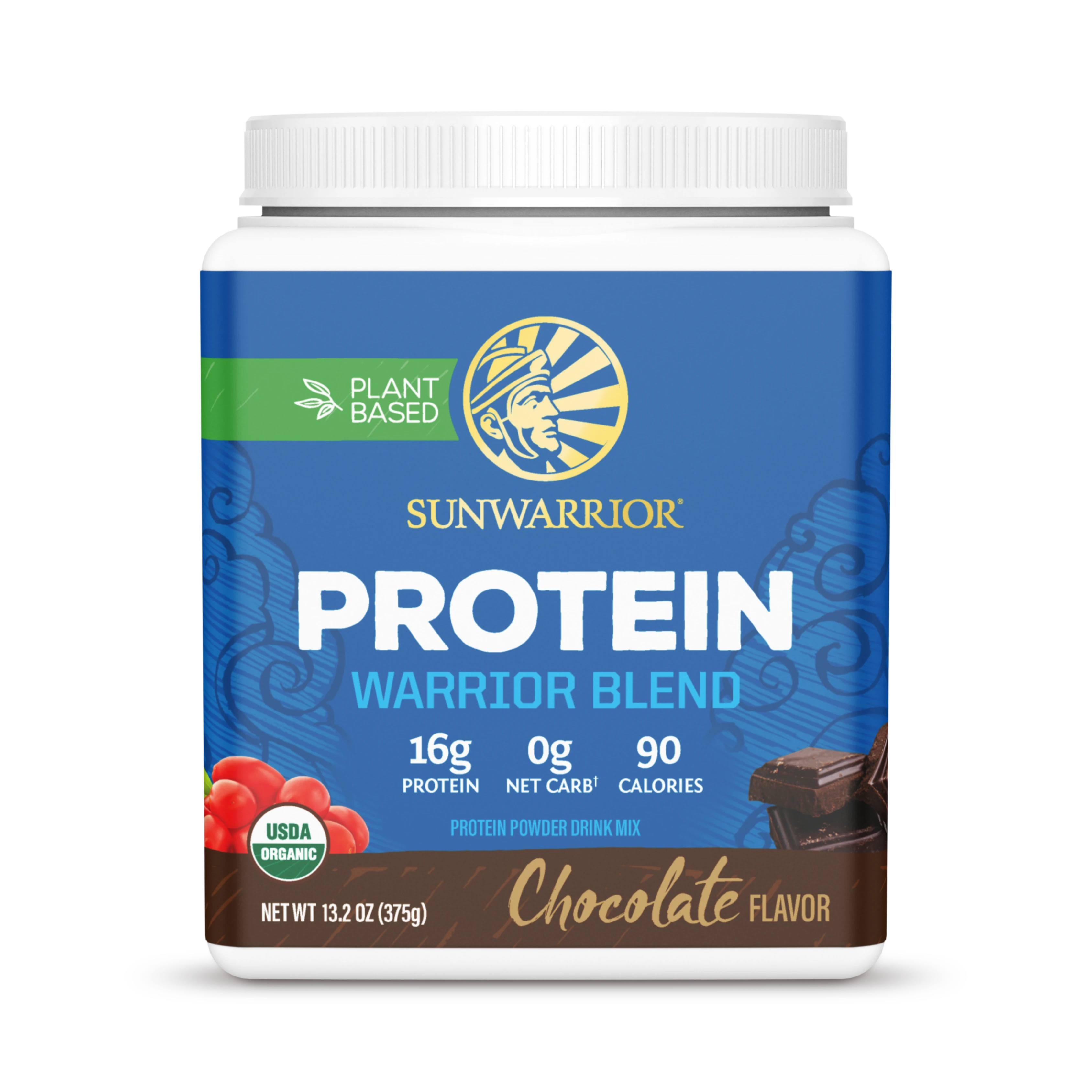Sunwarrior, Warrior Blend, Protein, Chocolate, 375 g