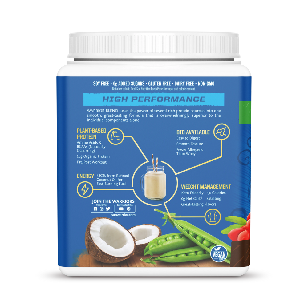 Sunwarrior, Warrior Blend, Protein, Chocolate, 375 g