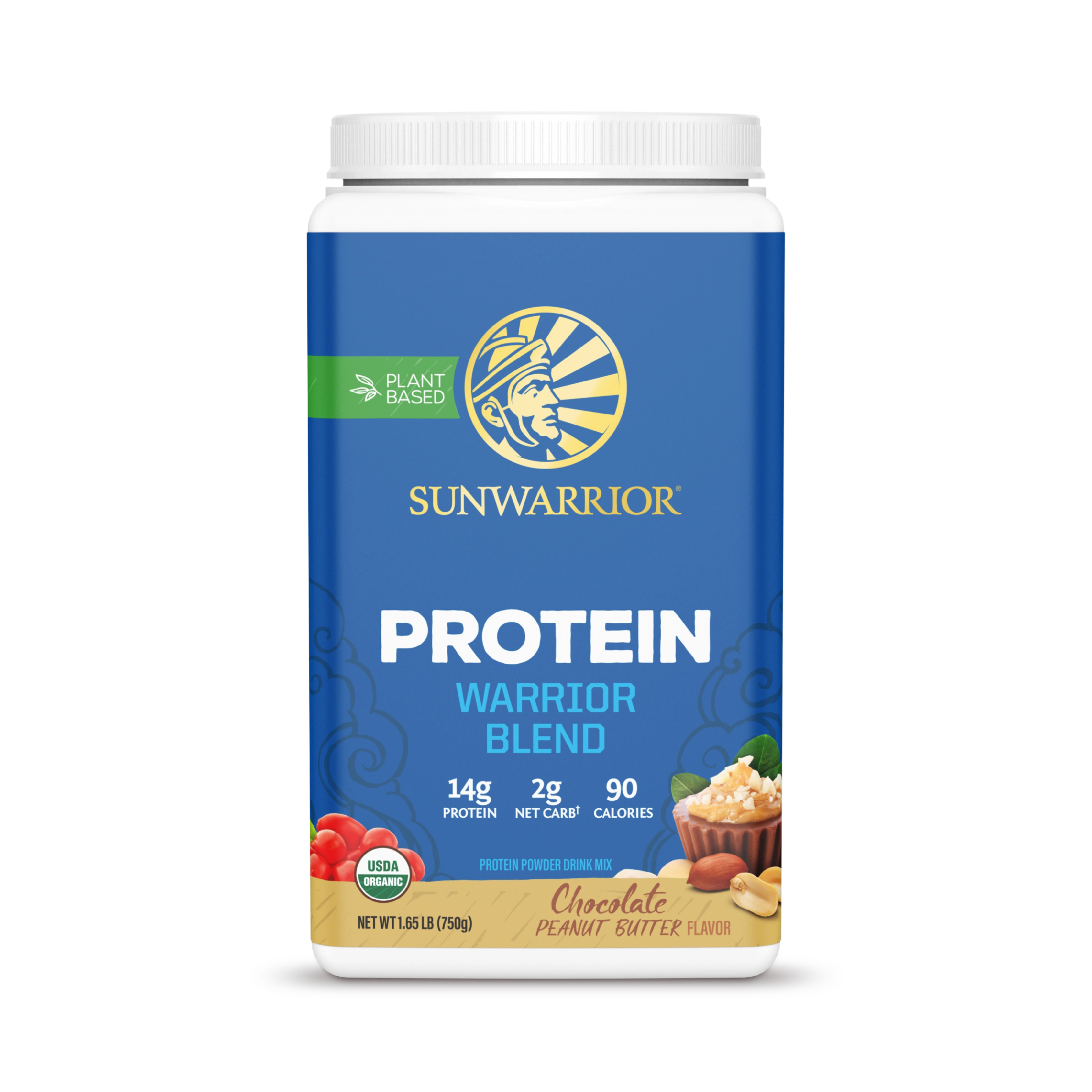 Sunwarrior, Warrior Blend, Protein, Chocolate Peanut Butter, 750 g