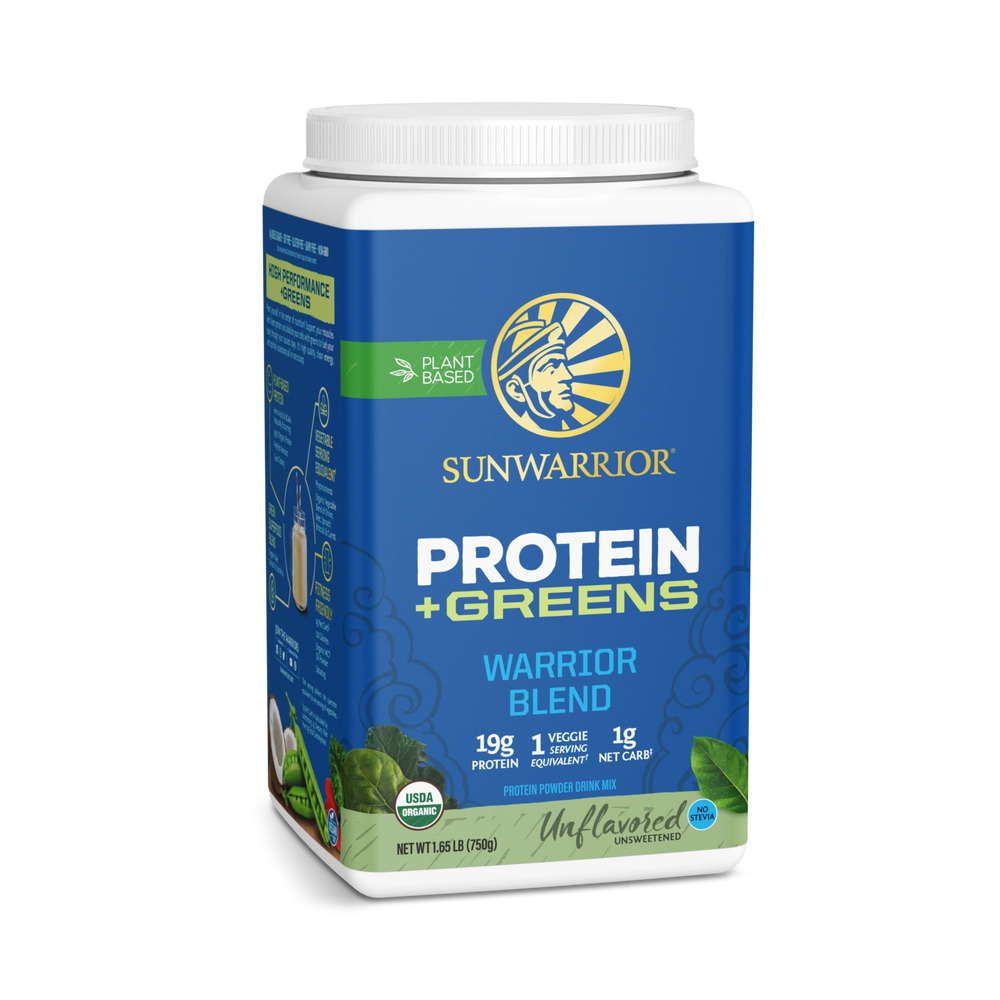 Sunwarrior, Warrior Blend, Protein + Greens, Unflavored, 750 g