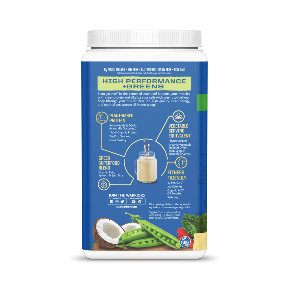 Sunwarrior, Warrior Blend, Protein + Greens, Vanilla, 750 g