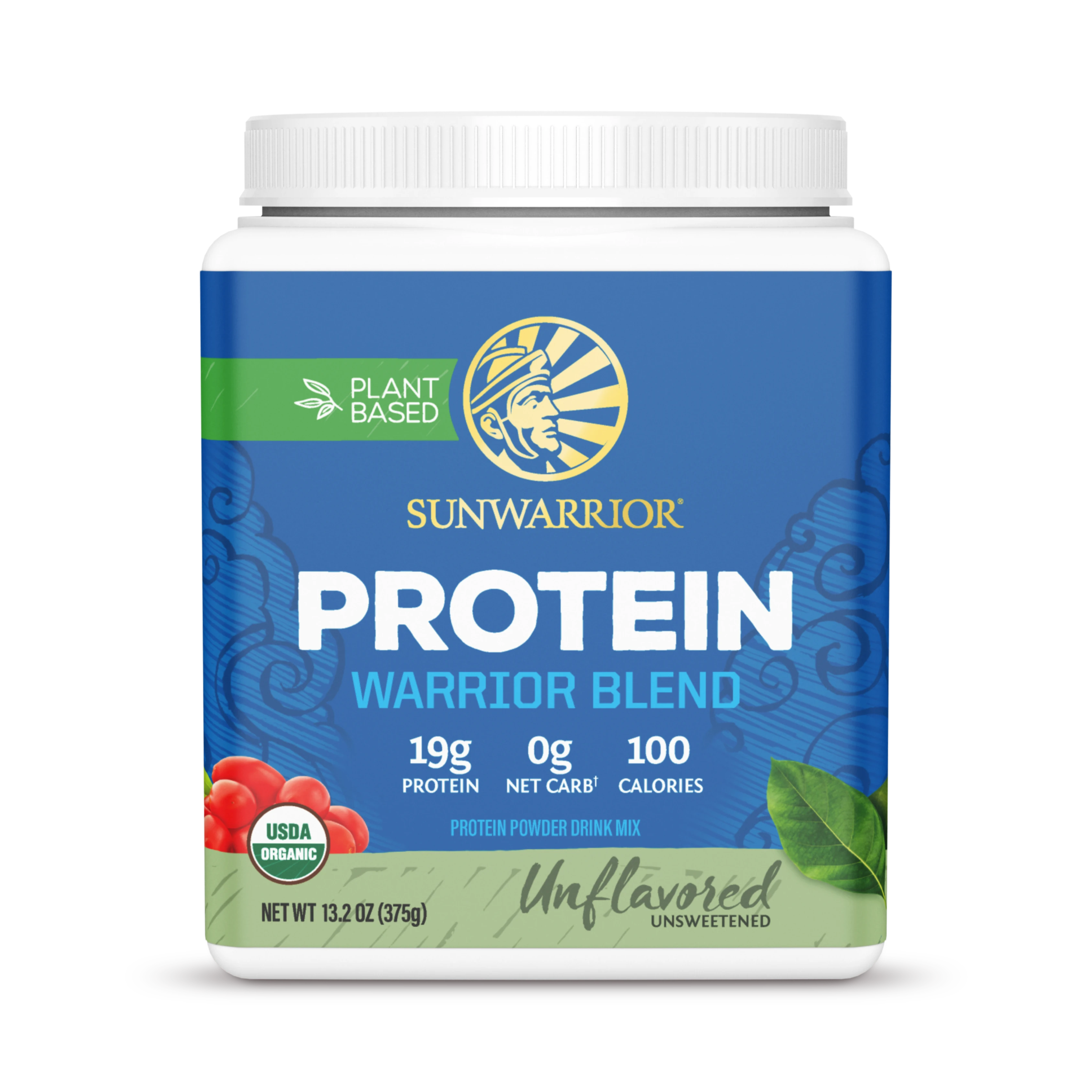 Sunwarrior, Warrior Blend, Protein, Unflavored, 375 g