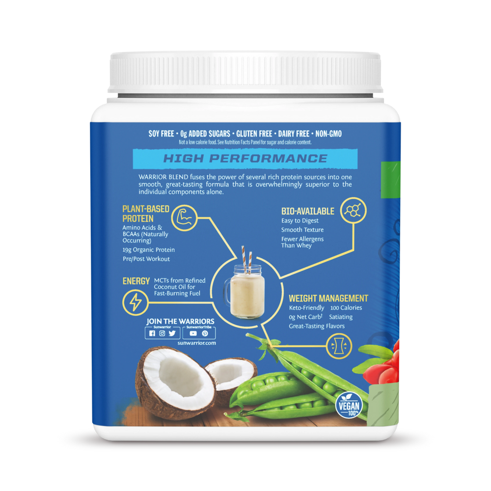 Sunwarrior, Warrior Blend, Protein, Unflavored, 375 g
