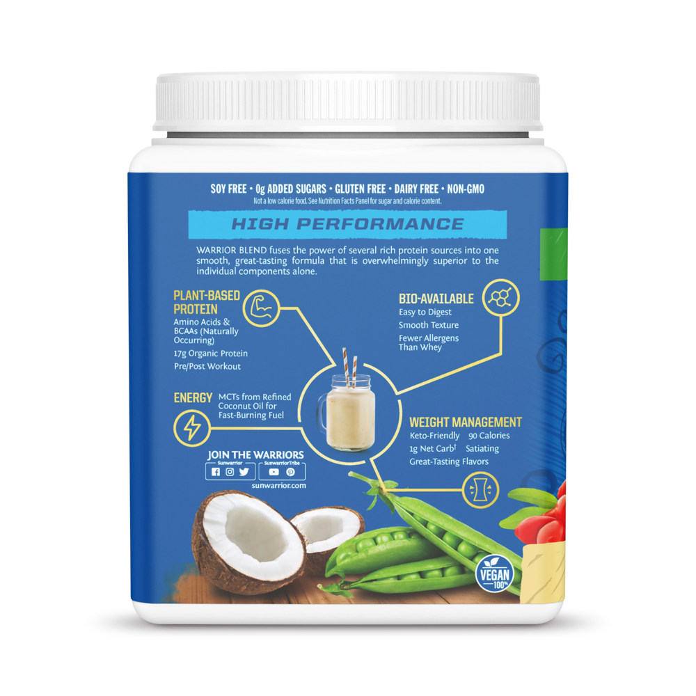 Sunwarrior, Warrior Blend, Protein, Vanilla, 375 g