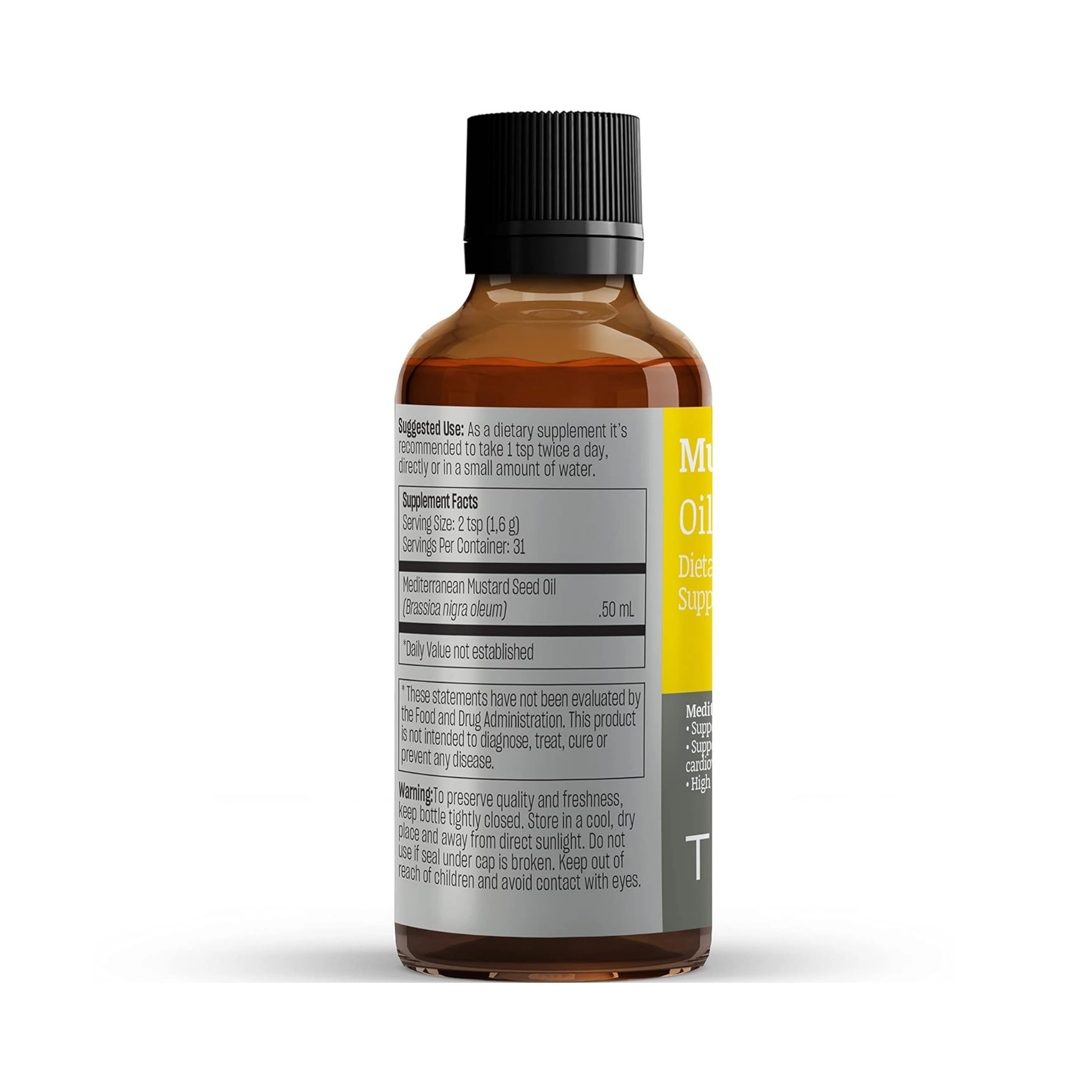 Talya, Mustard Seed Oil, 1.7 Oz
