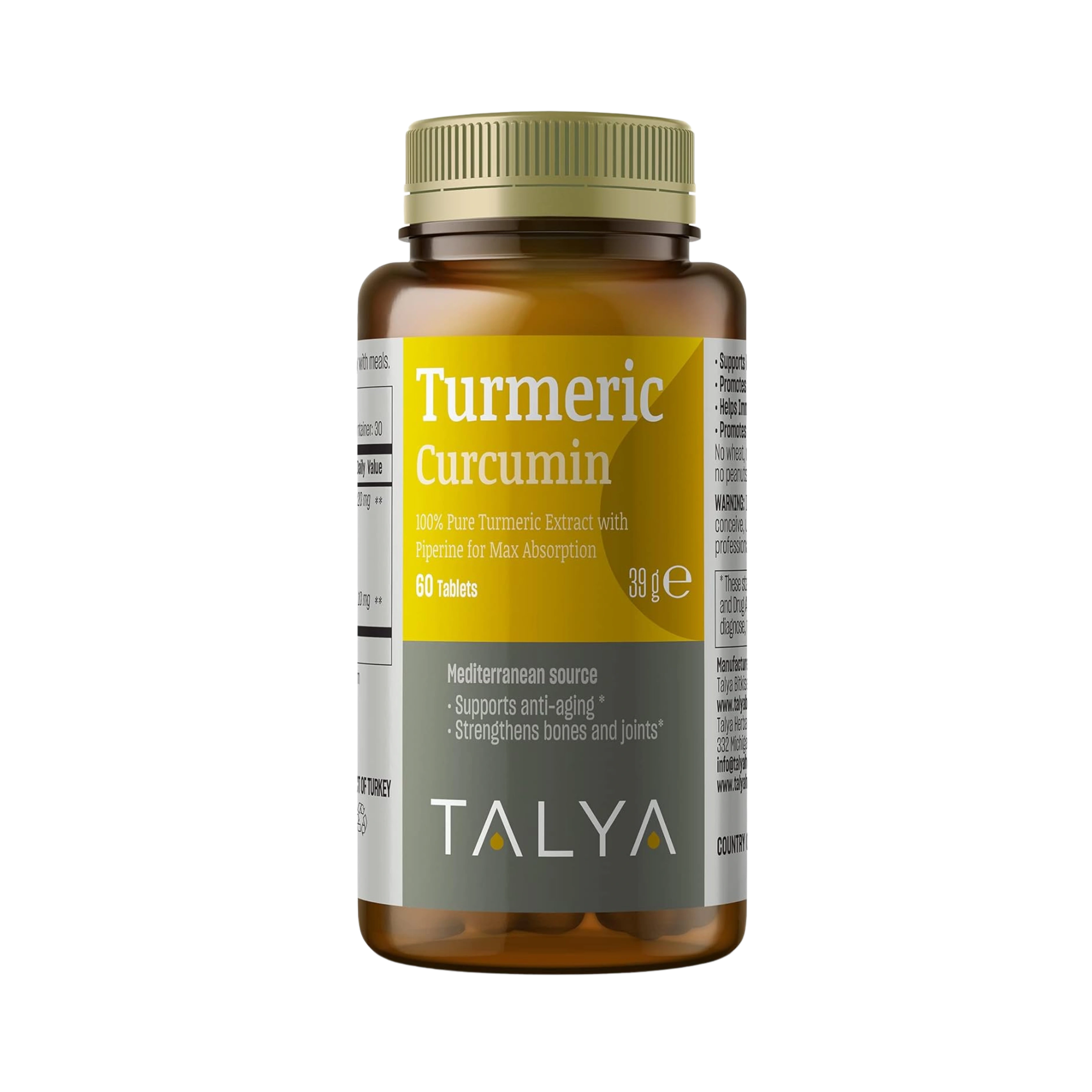 Talya, Turmeric, 60 Veg Capsules