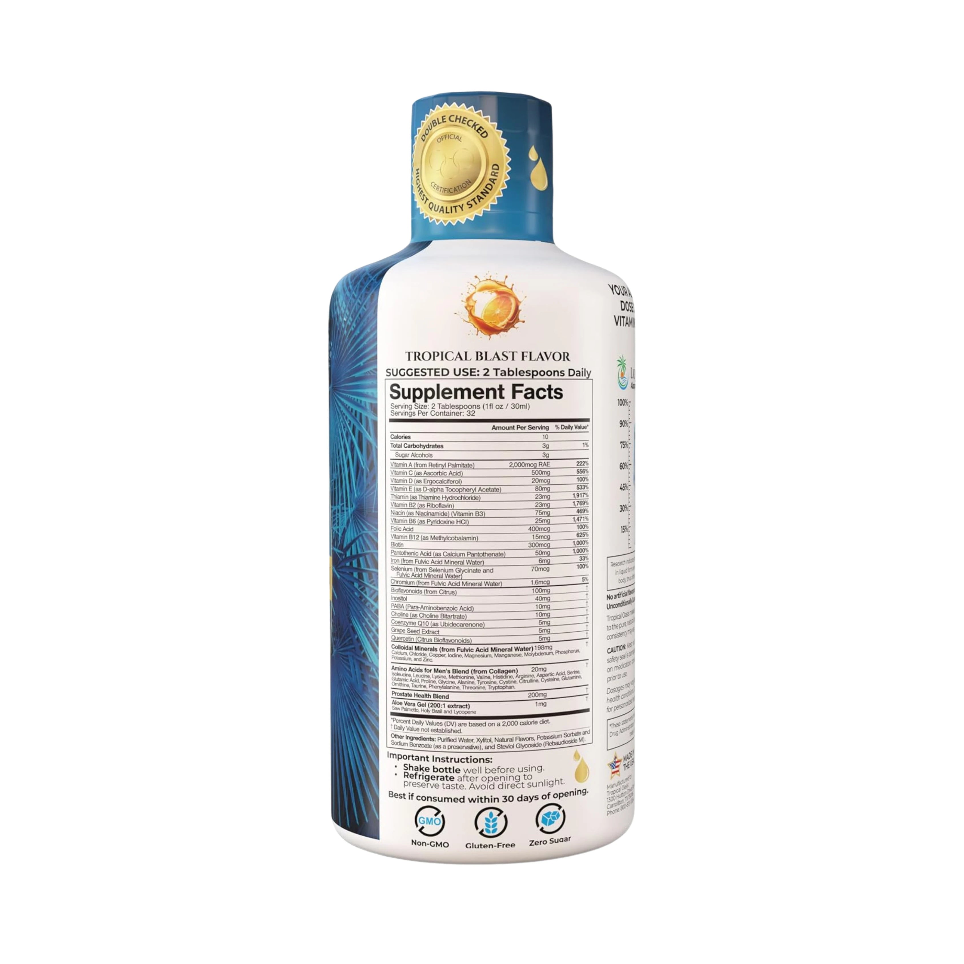 Tropical Oasis, Men's Premium Multi-Vitamin, 32 fl oz, 960ml