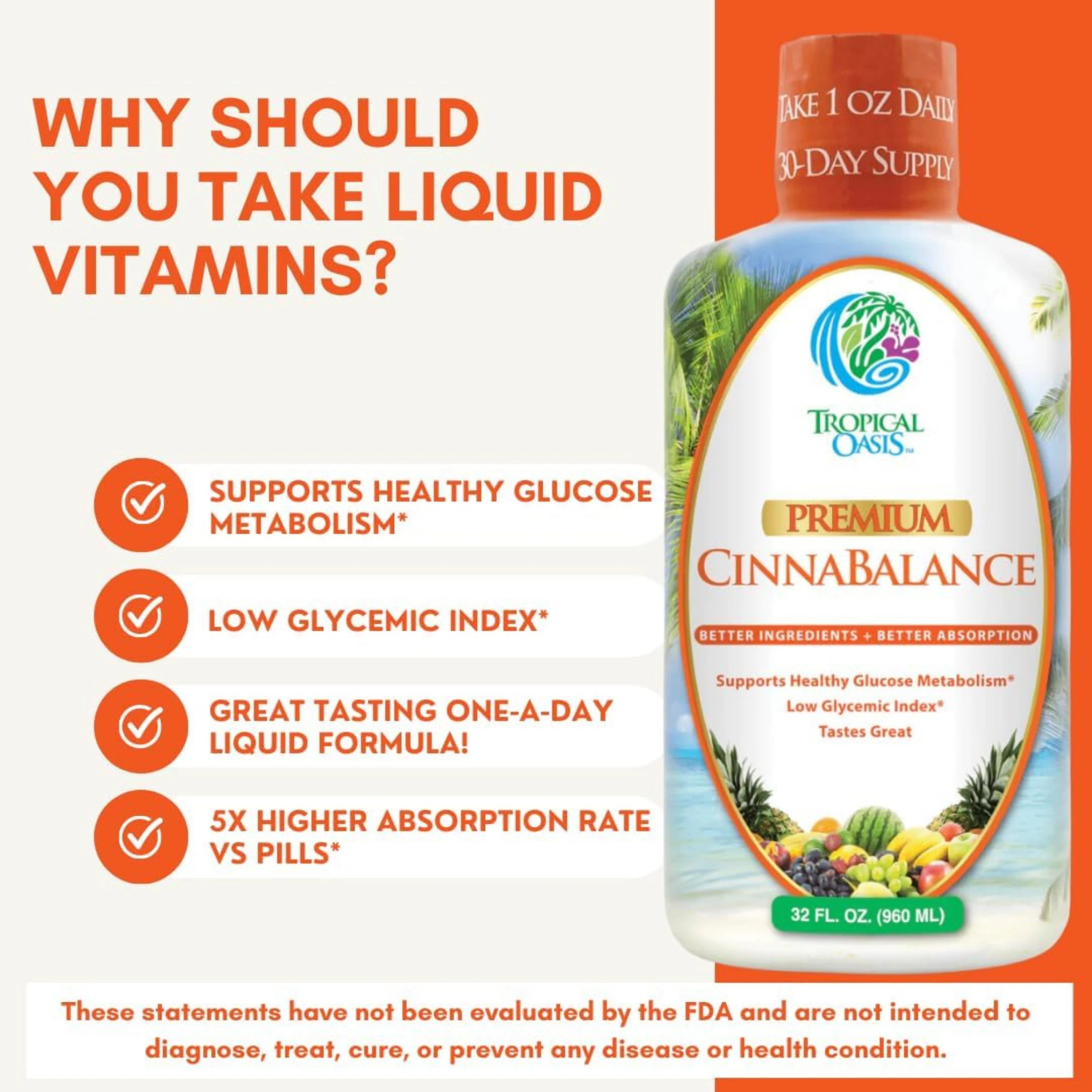 Tropical Oasis, Premium Cinnabalance, 32 fl oz