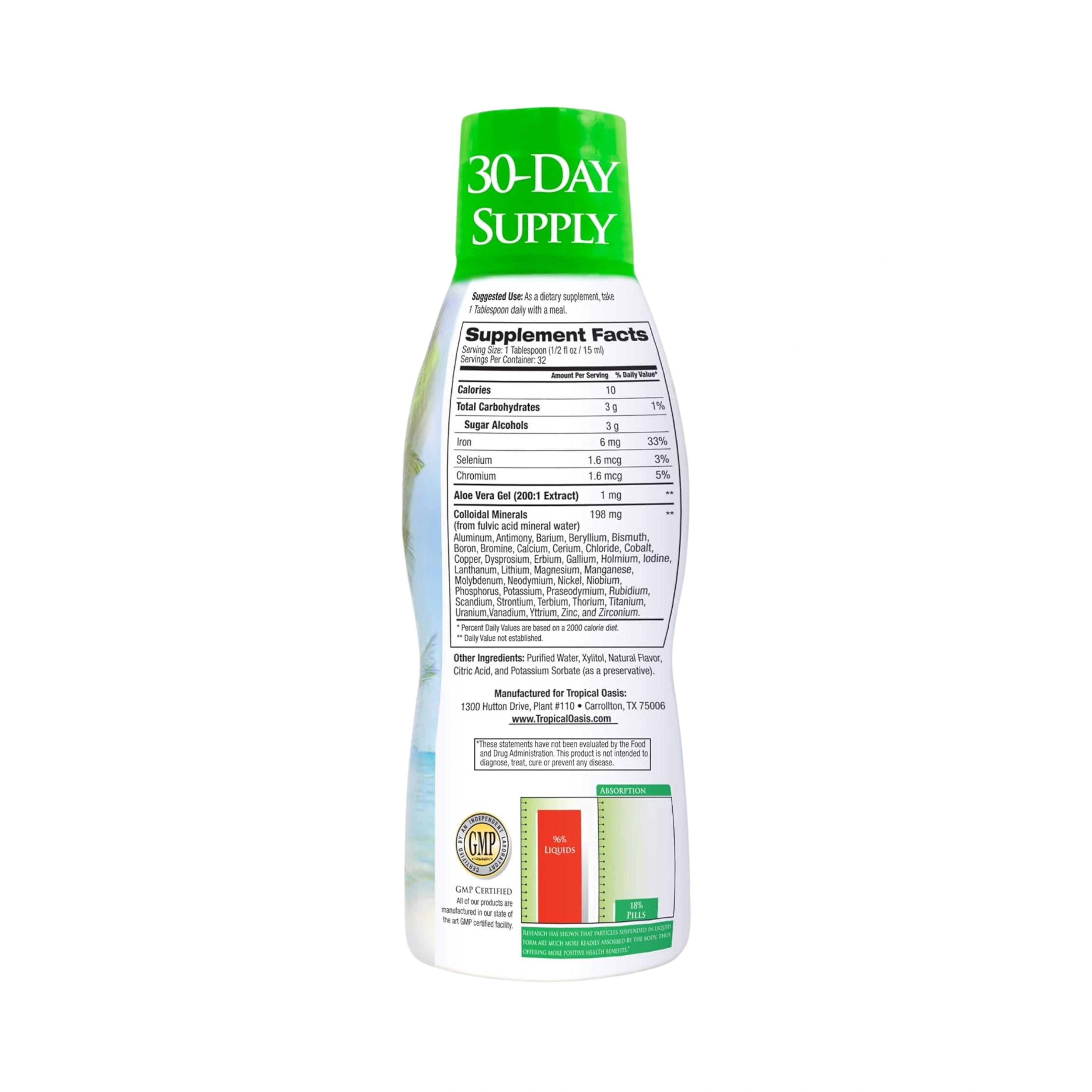 Tropical Oasis, Premium Ionized Trace Minerals, 16 fl oz, 480 ml