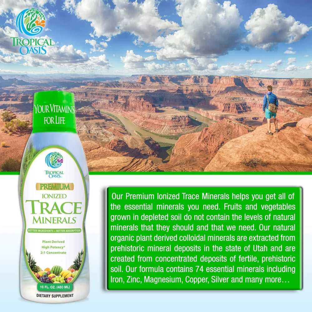 Tropical Oasis, Premium Ionized Trace Minerals, 16 fl oz, 480 ml