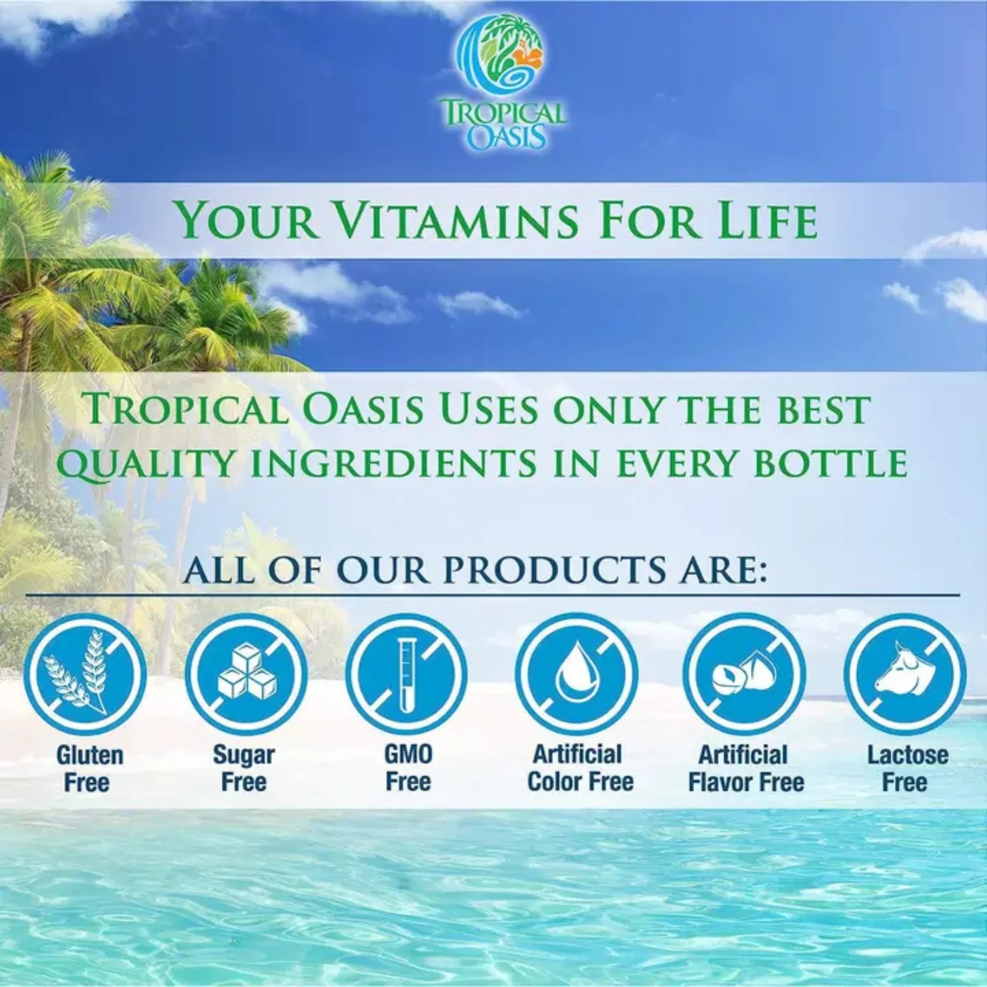 Tropical Oasis, Premium Kids' Multi-Vitamin, 16 fl oz, 480 ml