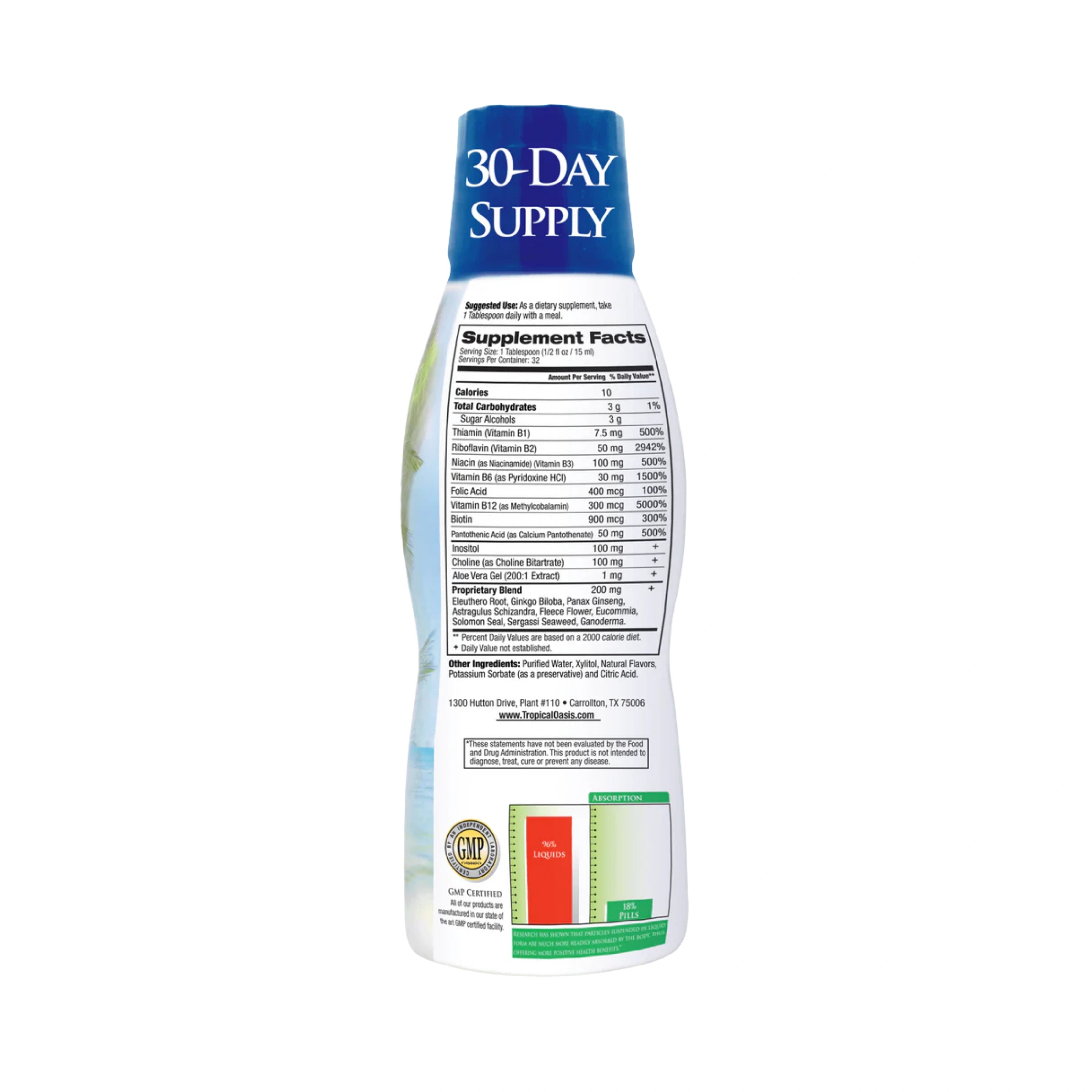 Tropical Oasis, Premium, Liquid B-Complex, 16 fl oz, 480 ml