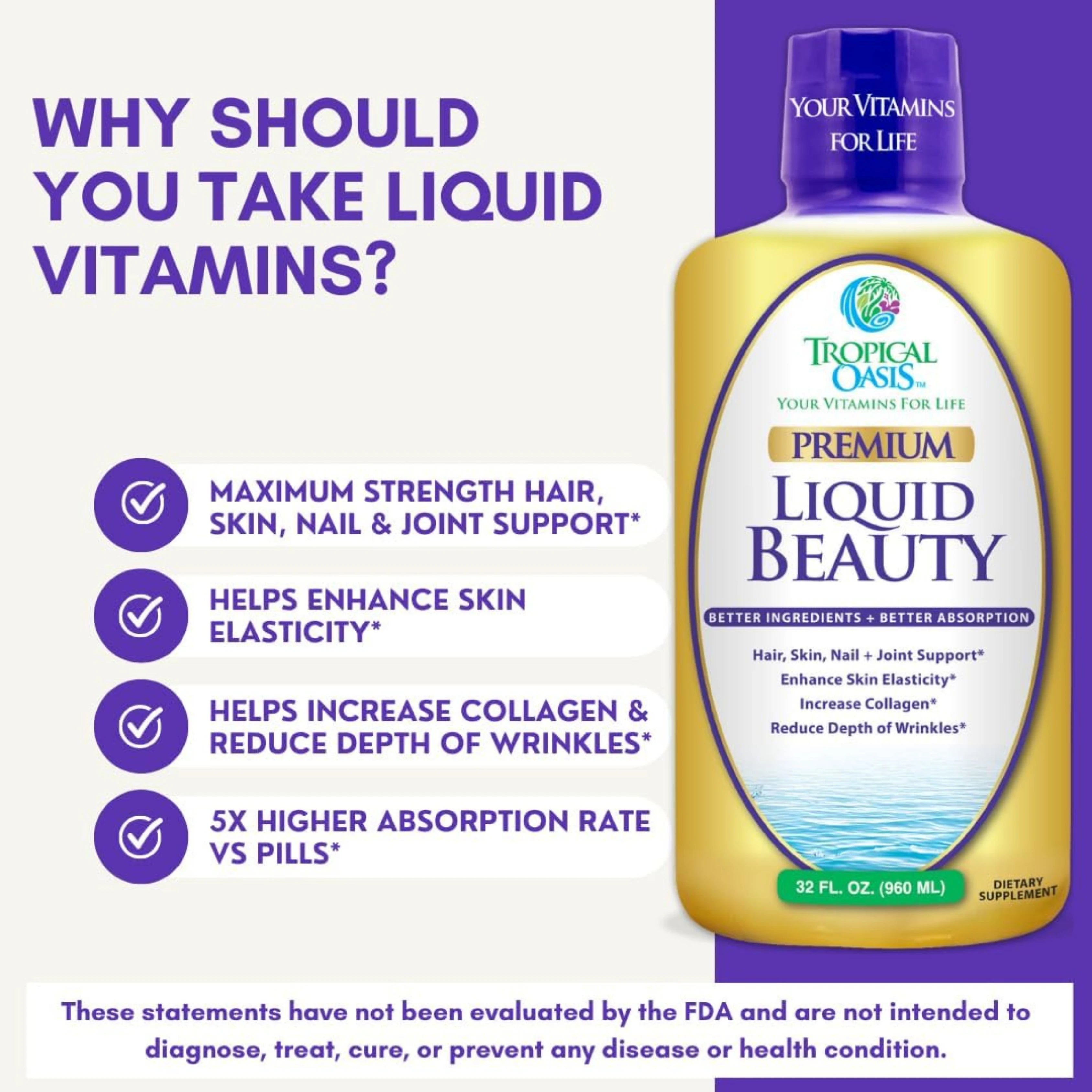 Tropical Oasis, Premium Liquid Beauty, 32 fl oz, 960 ml