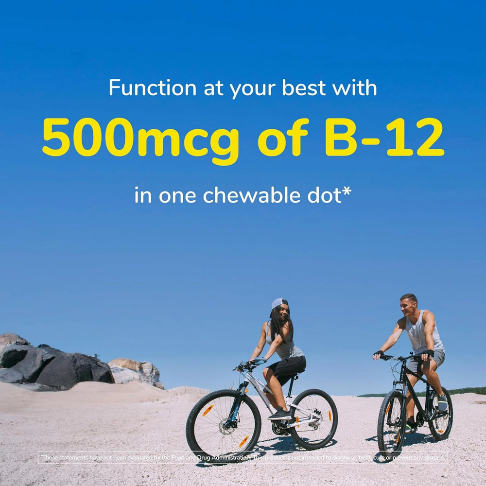 Twinlab, B12 DOTS, Cherry Flavor, 500 mcg, 100 Tables