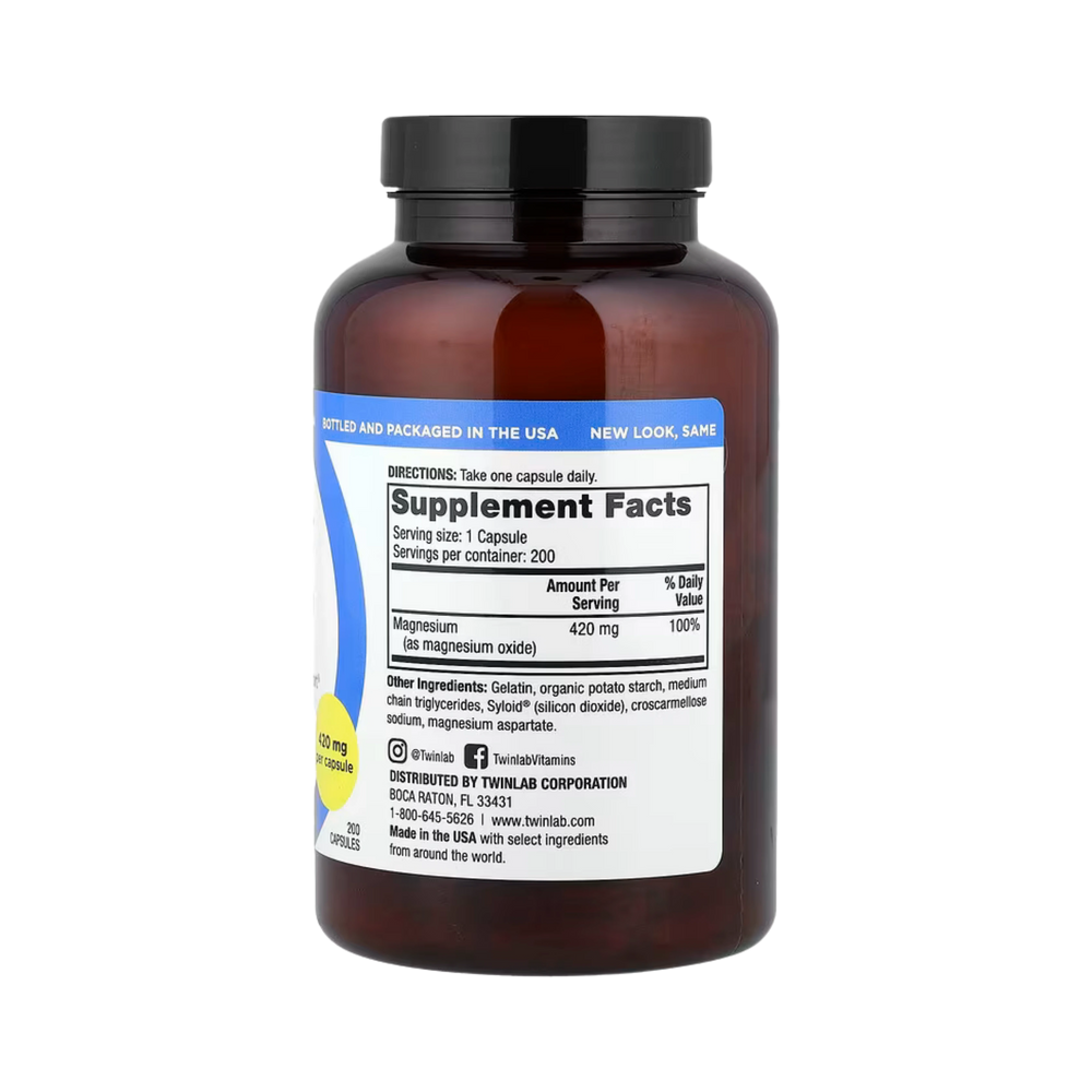 Twinlab, Magnesium Caps, 420 mg, 200 Capsules