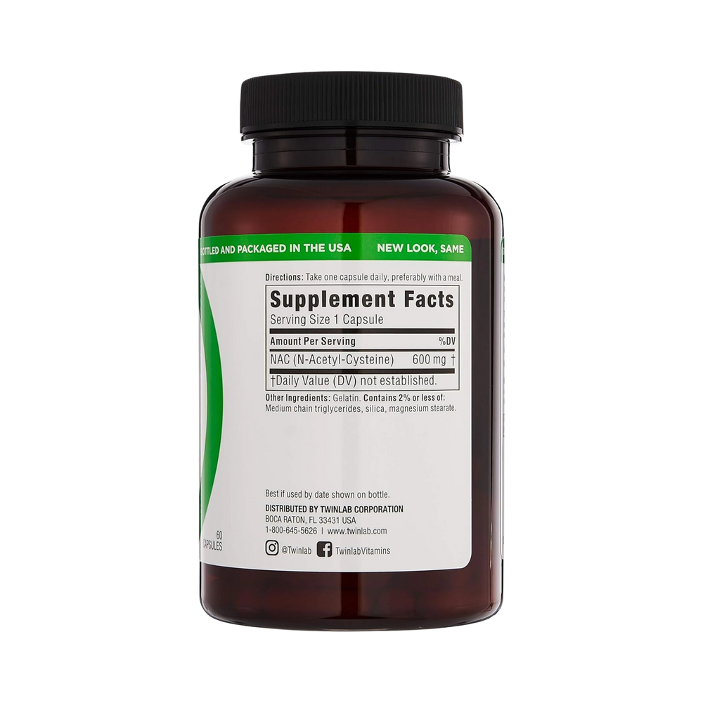 Twinlab, N-Acetyl-Cysteine (Nac), 600mg, 60 Capsules