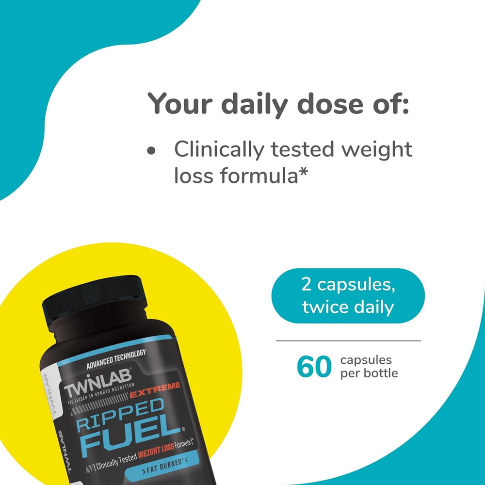 Twinlab, Ripped Fuel Extreme, Fat Burner, 60 Capsules