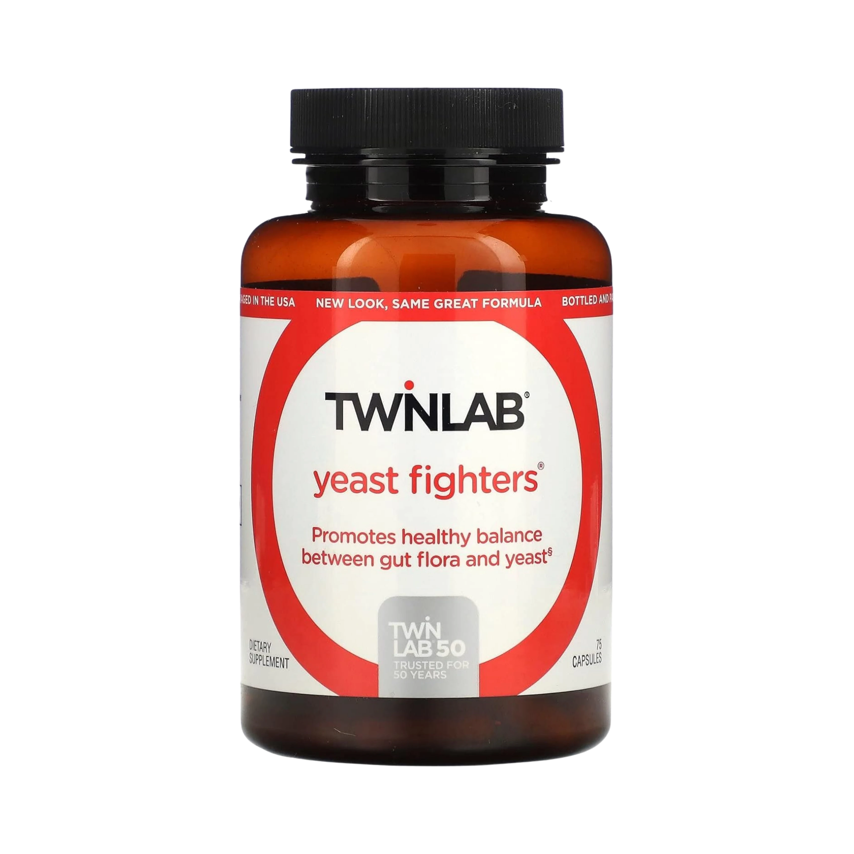 Twinlab, Yeast Fighters, 75 Capsules