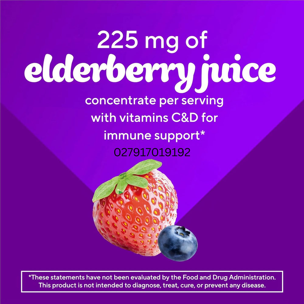 VitaFusion, Elderberry with Vitamins C & D, Berry, 90 Gummies