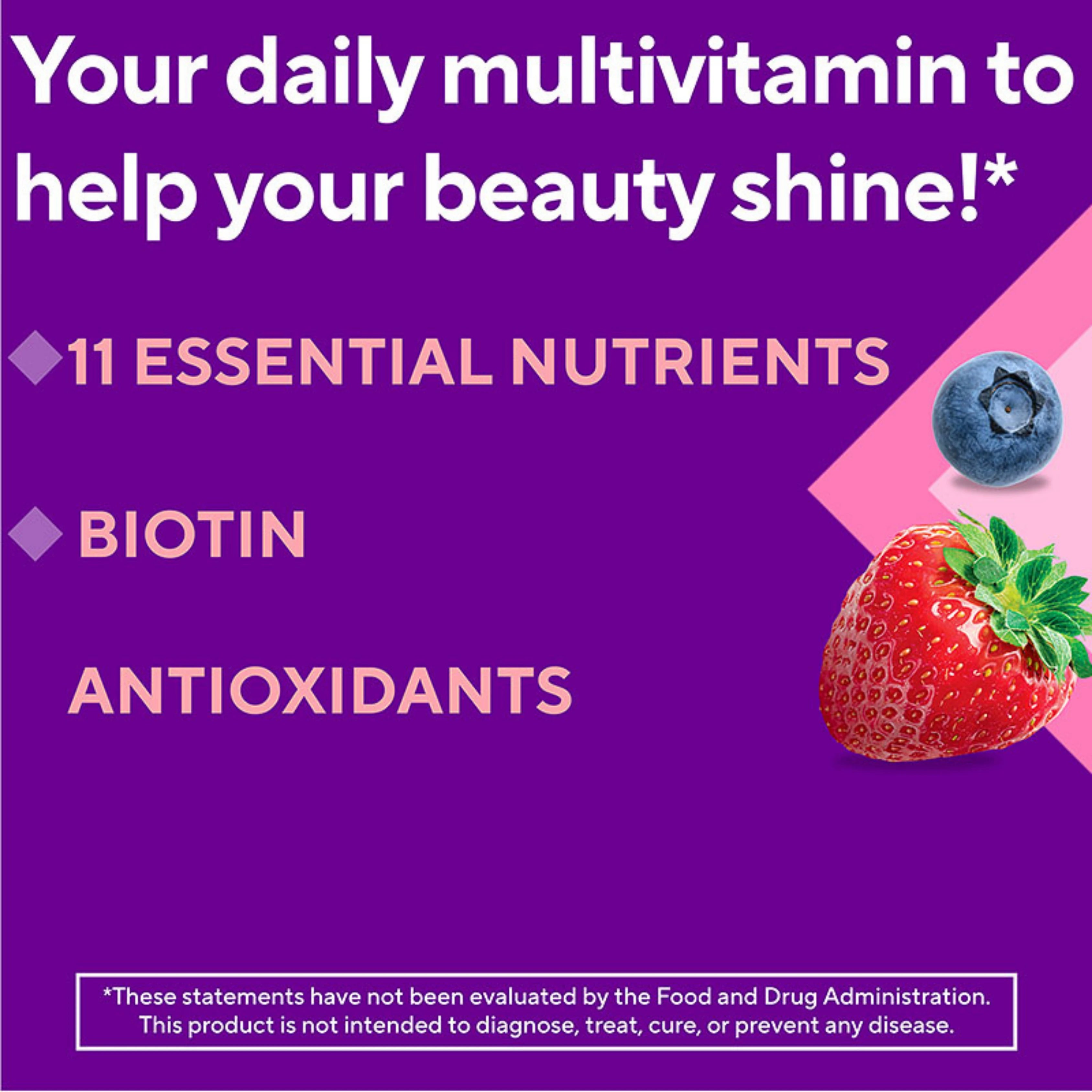 VitaFusion, Hair, Skin & Nails Gummies, Berry, 100 Gummies