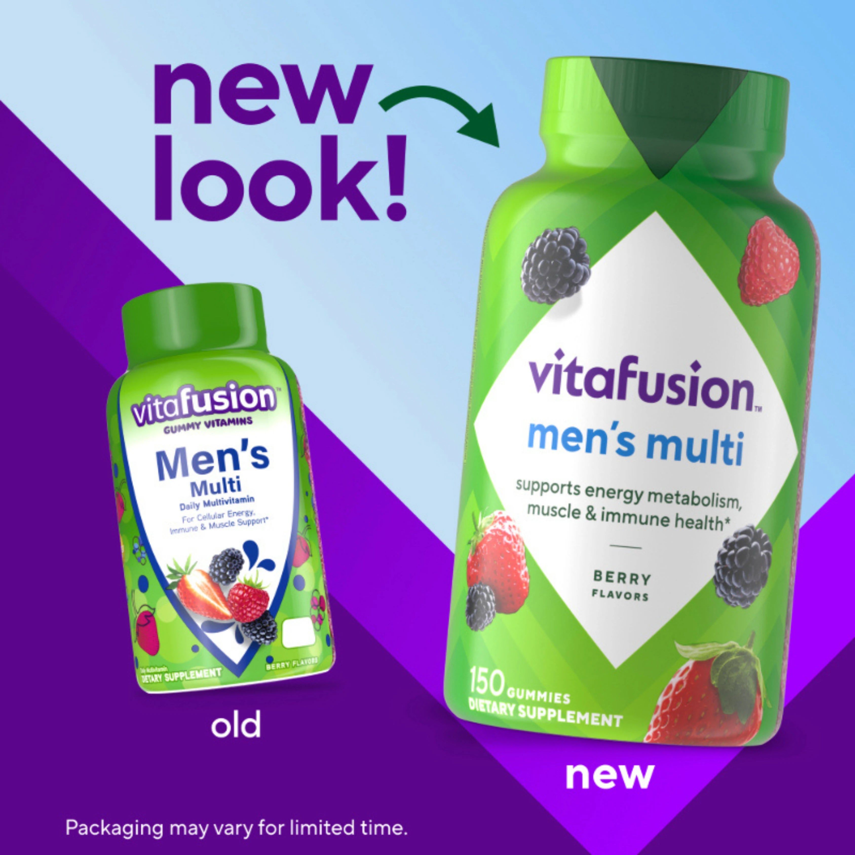 VitaFusion, Men's Multi Gummies, Berry, 150 Gummies