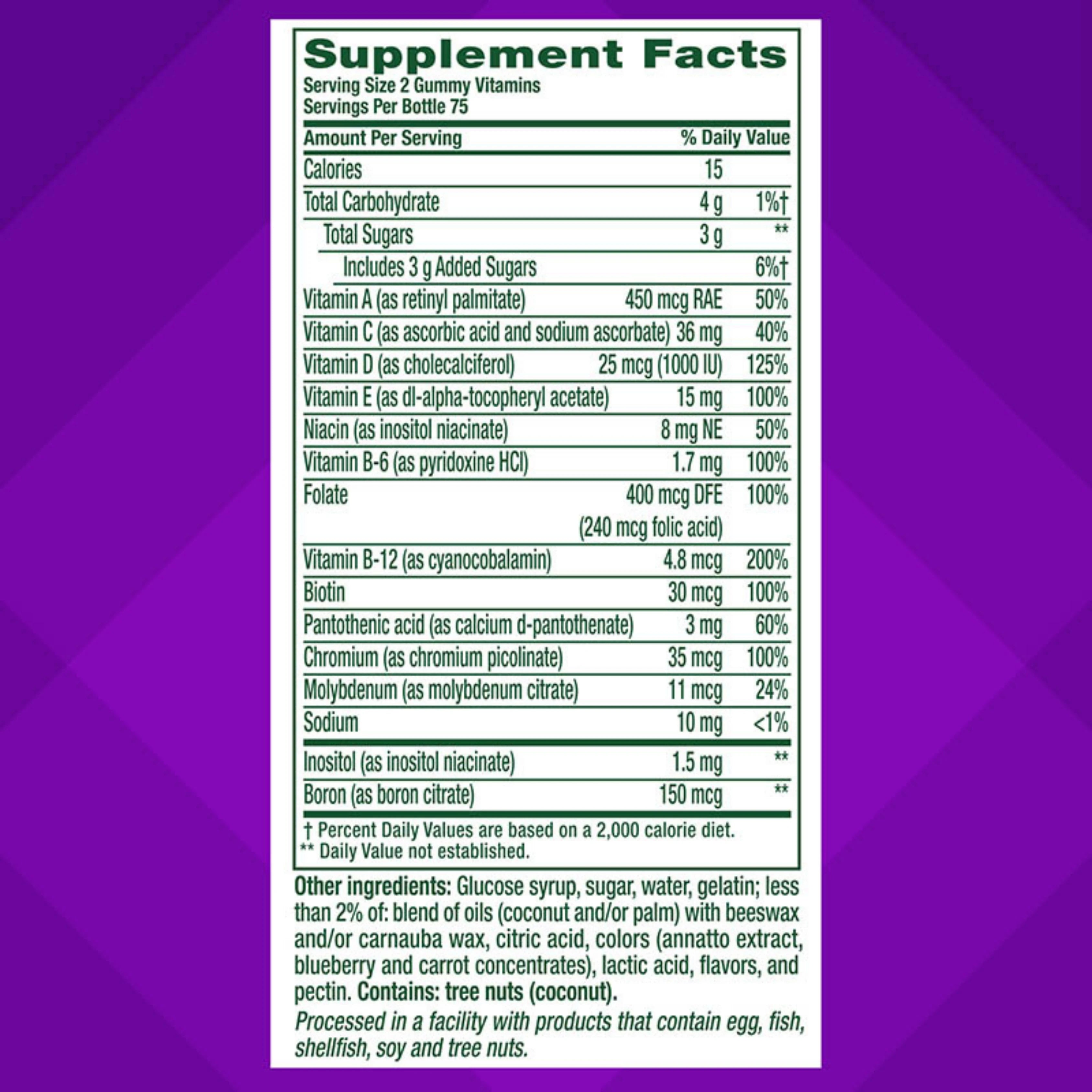 VitaFusion, Multivites Gummies, Berry, Peach & Orange, 150 Gummies
