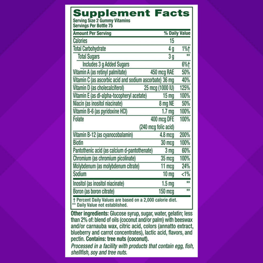 VitaFusion, Multivites Gummies, Berry, Peach & Orange, 150 Gummies